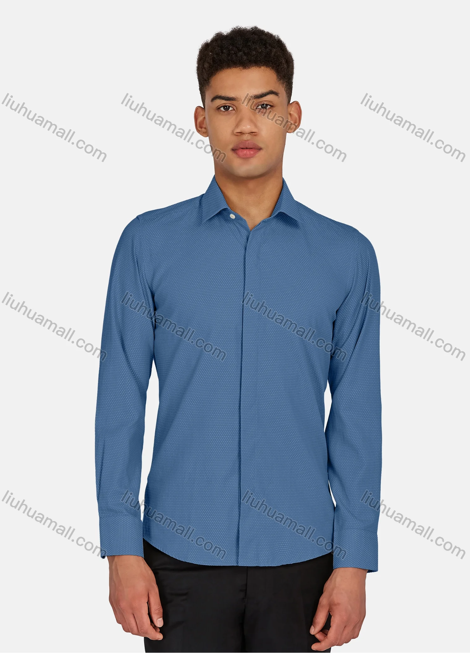 Wholesale Men's Casual Pin Dot Long Sleeve Shirts 628-29# - Liuhuamall