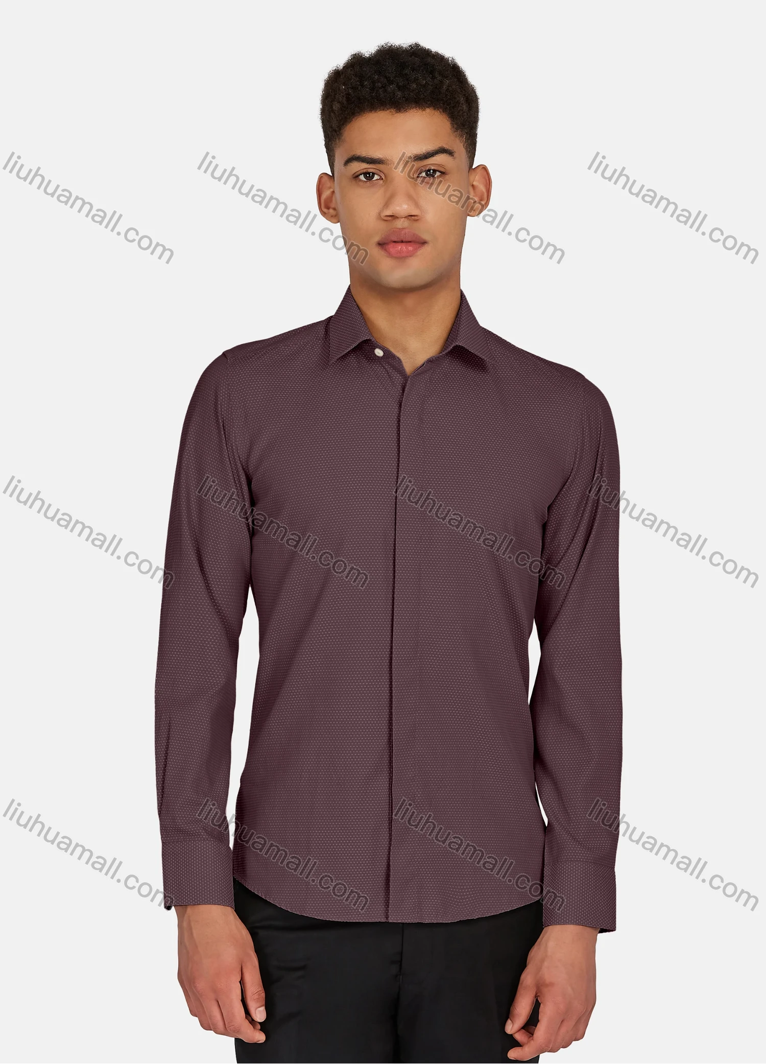 Wholesale Men's Casual Pin Dot Long Sleeve Shirts 628-29# - Liuhuamall