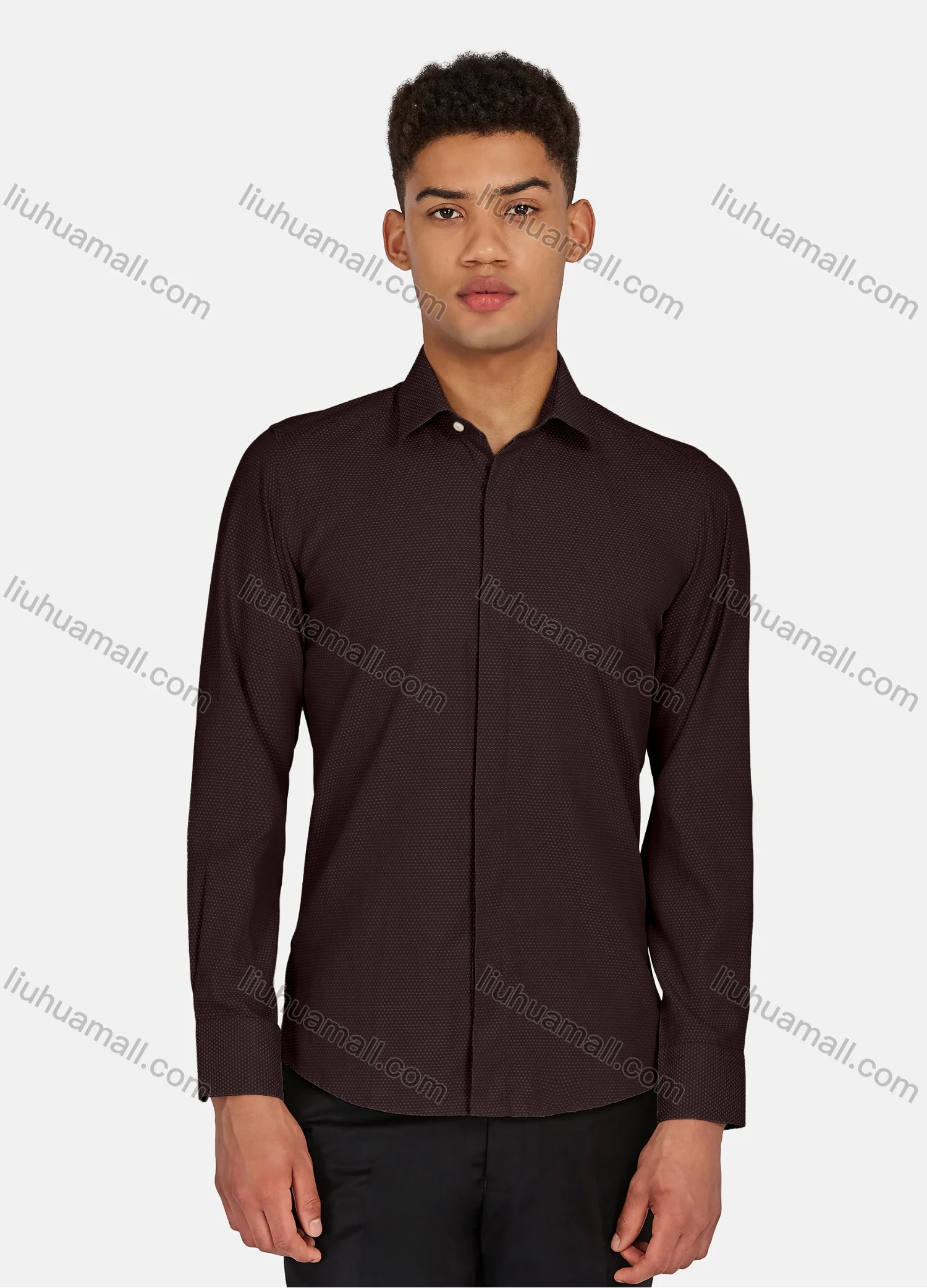 Wholesale Men's Casual Pin Dot Long Sleeve Shirts 628-29# - Liuhuamall