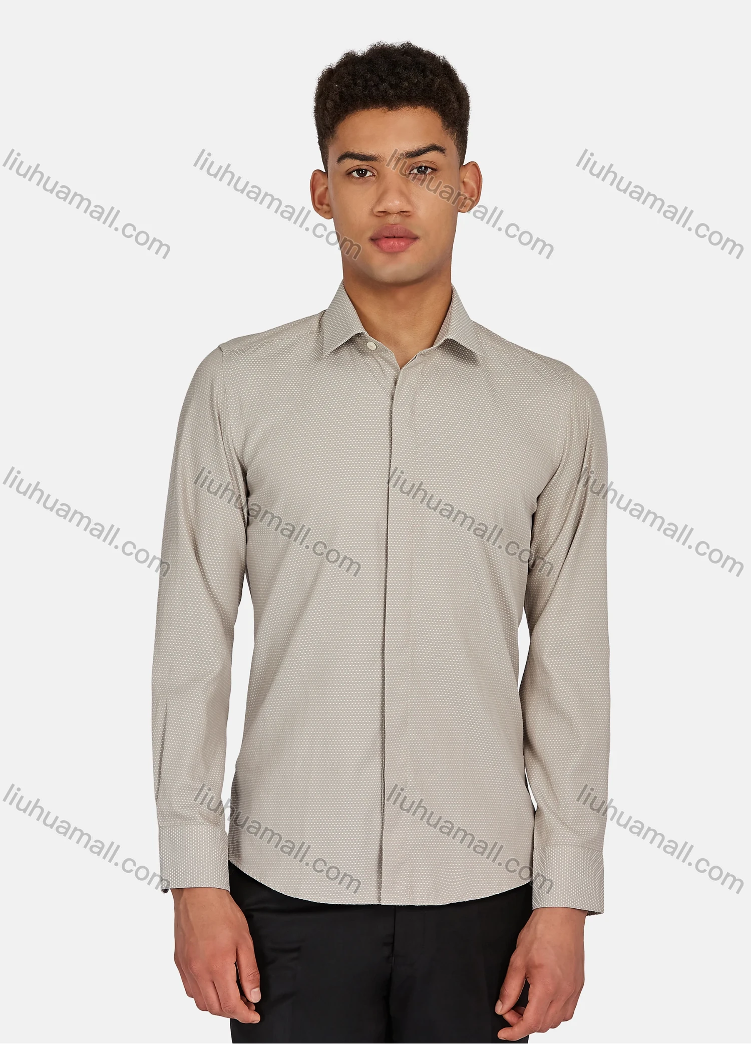 Wholesale Men's Casual Pin Dot Long Sleeve Shirts 628-29# - Liuhuamall