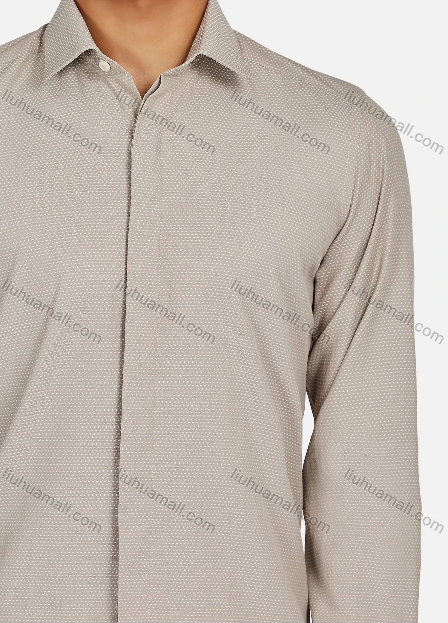 Wholesale Men's Casual Pin Dot Long Sleeve Shirts 628-29# - Liuhuamall