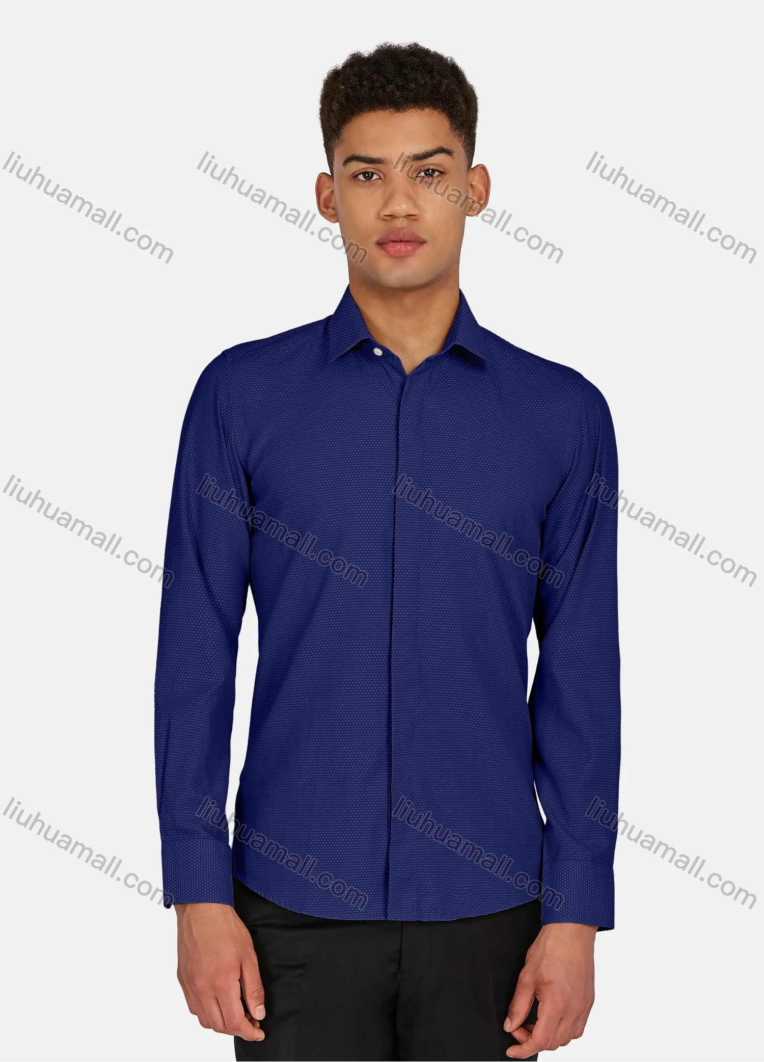 Wholesale Men's Casual Pin Dot Long Sleeve Shirts 628-29# - Liuhuamall