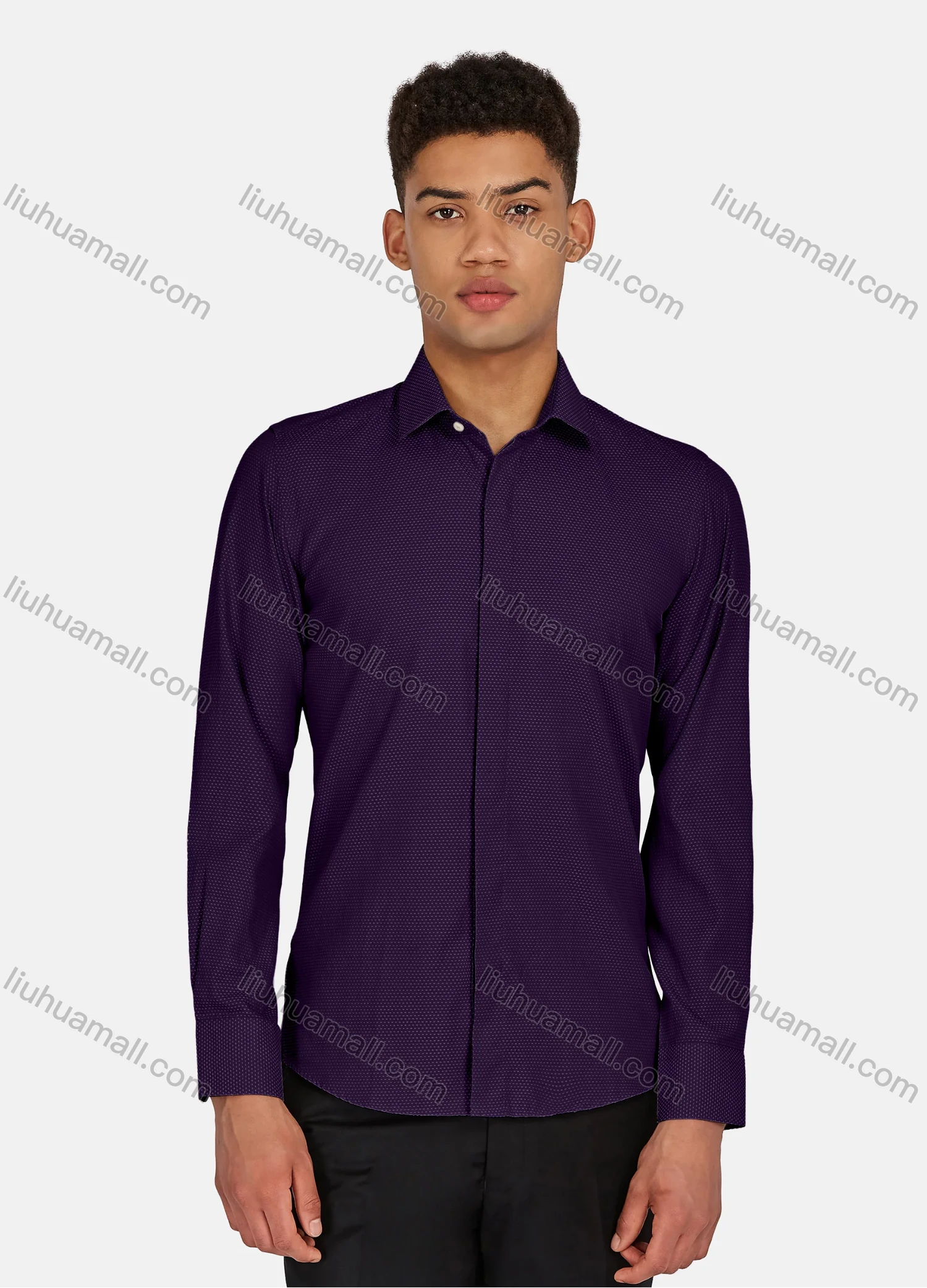 Wholesale Men's Casual Pin Dot Long Sleeve Shirts 628-29# - Liuhuamall