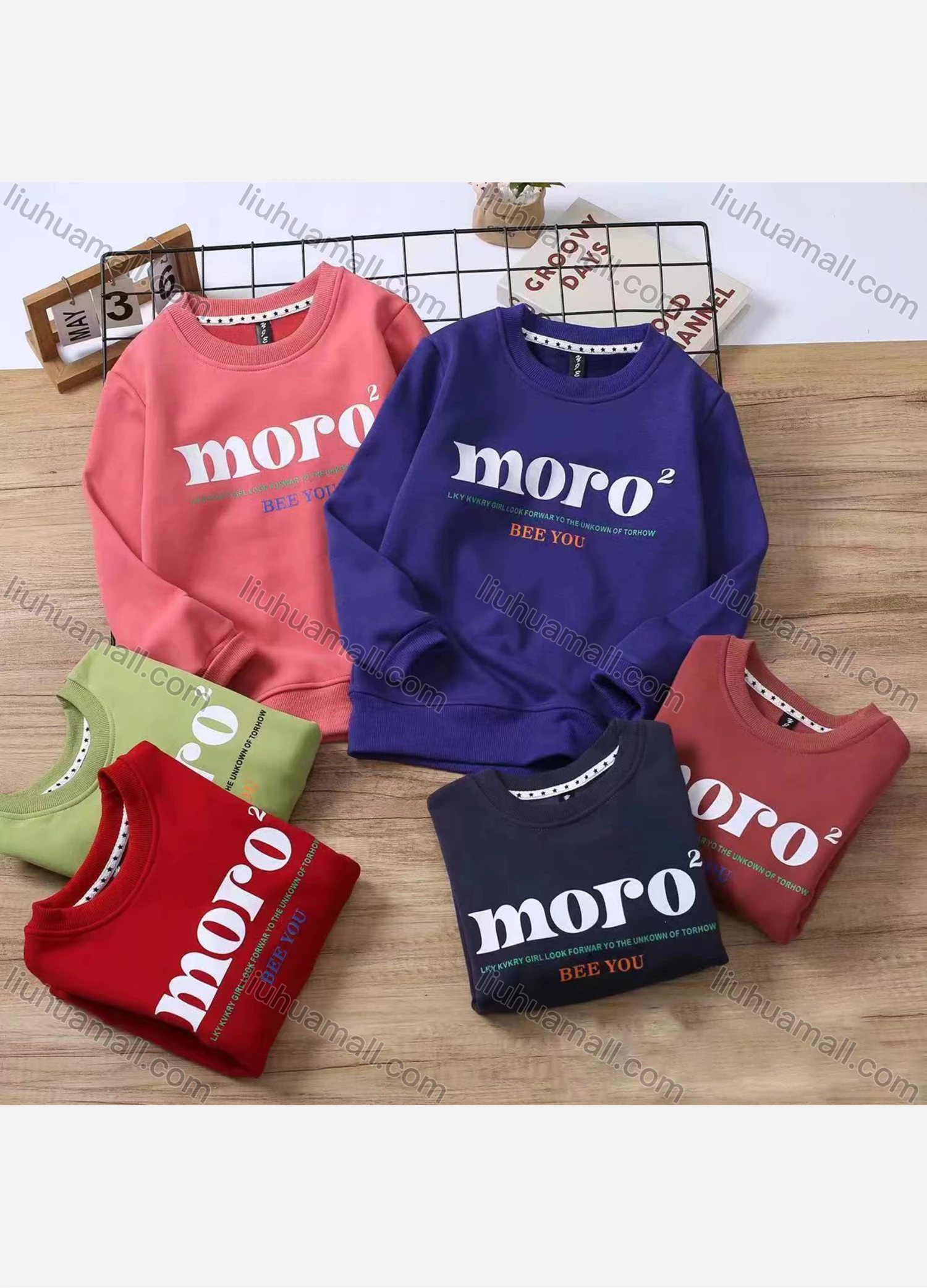 Wholesale Boy's Casual Letter Graphic Long Sleeve Sweatshirt c2301# - Liuhuamall