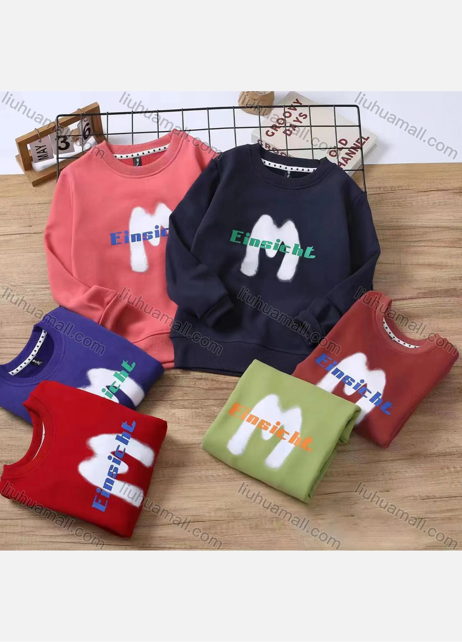 Wholesale Boy's Casual Letter Graphic Long Sleeve Sweatshirt c2303# - Liuhuamall