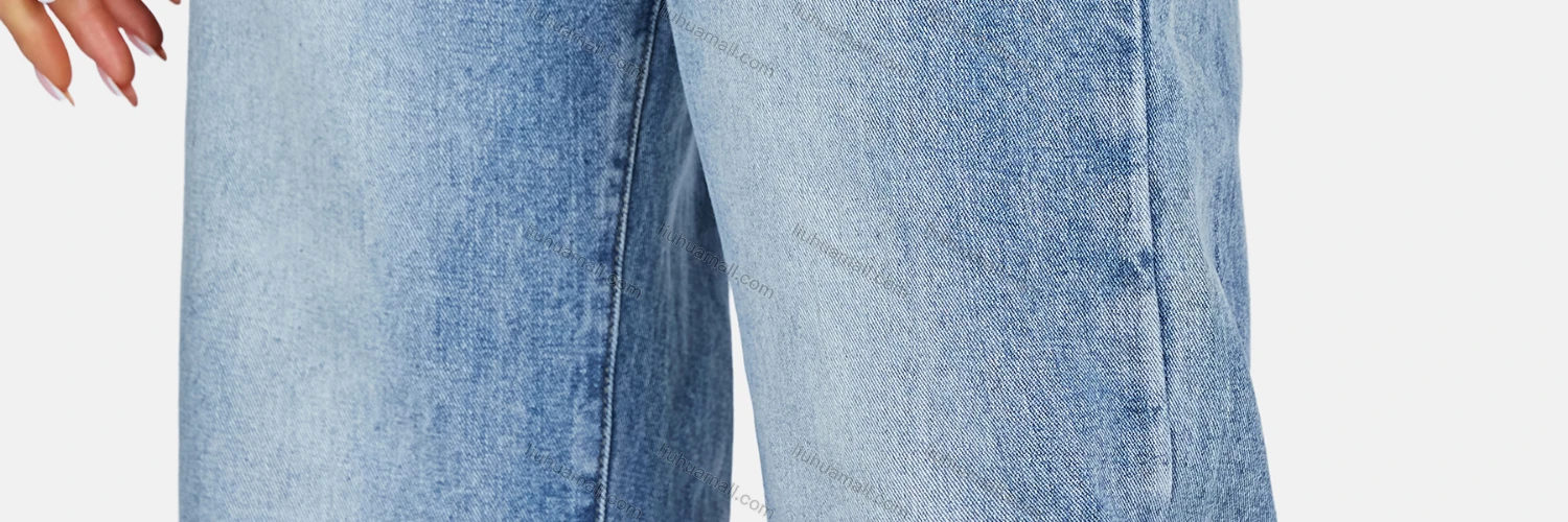 Wholesale Women's Casual Multiple Pockets Wash Jeans - Liuhuamall