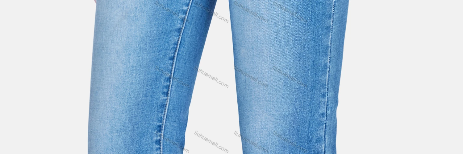 Wholesale Women's Casual Multiple Pockets Frayed Raw Trim Wash Slim Fit Jeans - Liuhuamall