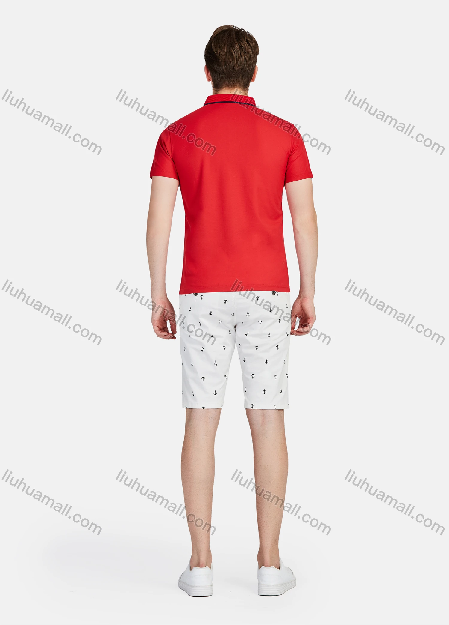 Wholesale Men's Casual Allover Print Straight Leg Shorts - Liuhuamall