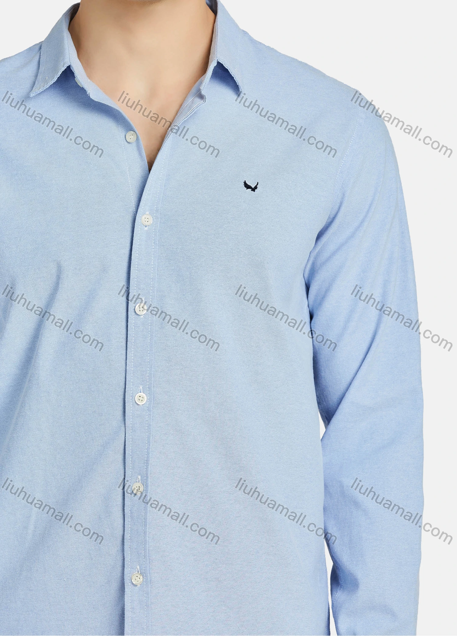 Wholesale Men's Casual Plain Buttons Down Long Sleeve Shirt YXNW-STTC-27# - Liuhuamall