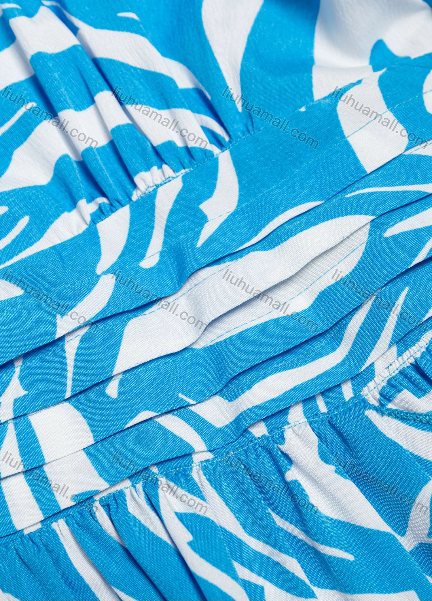 Wholesale Women's Casual Allover Print V Neck Short Sleeve Maxi Dress Y00108# - Liuhuamall