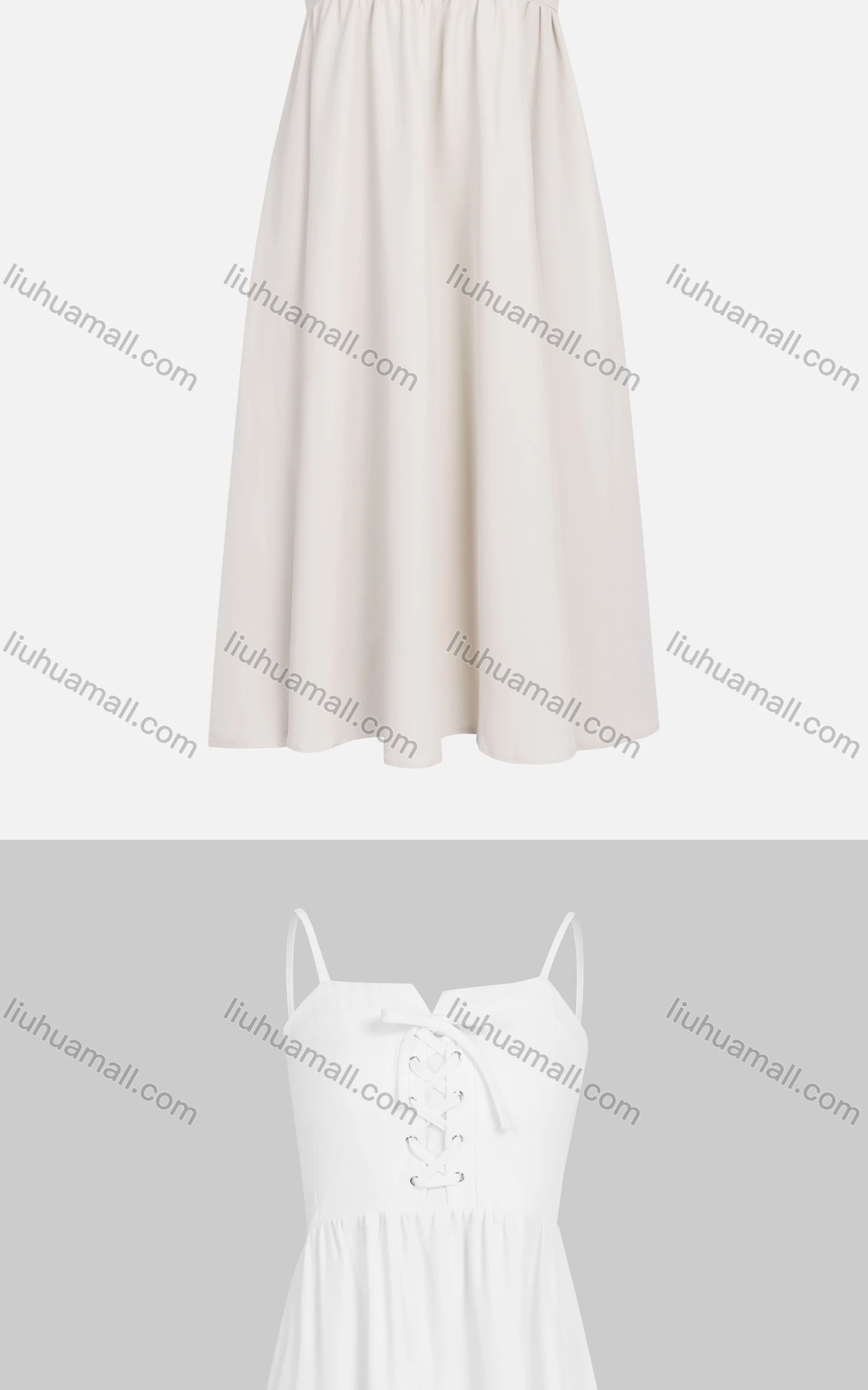 Wholesale Women's Casual Spaghetti Strap Criss Cross Shirred Cami Dress 1009# - Liuhuamall