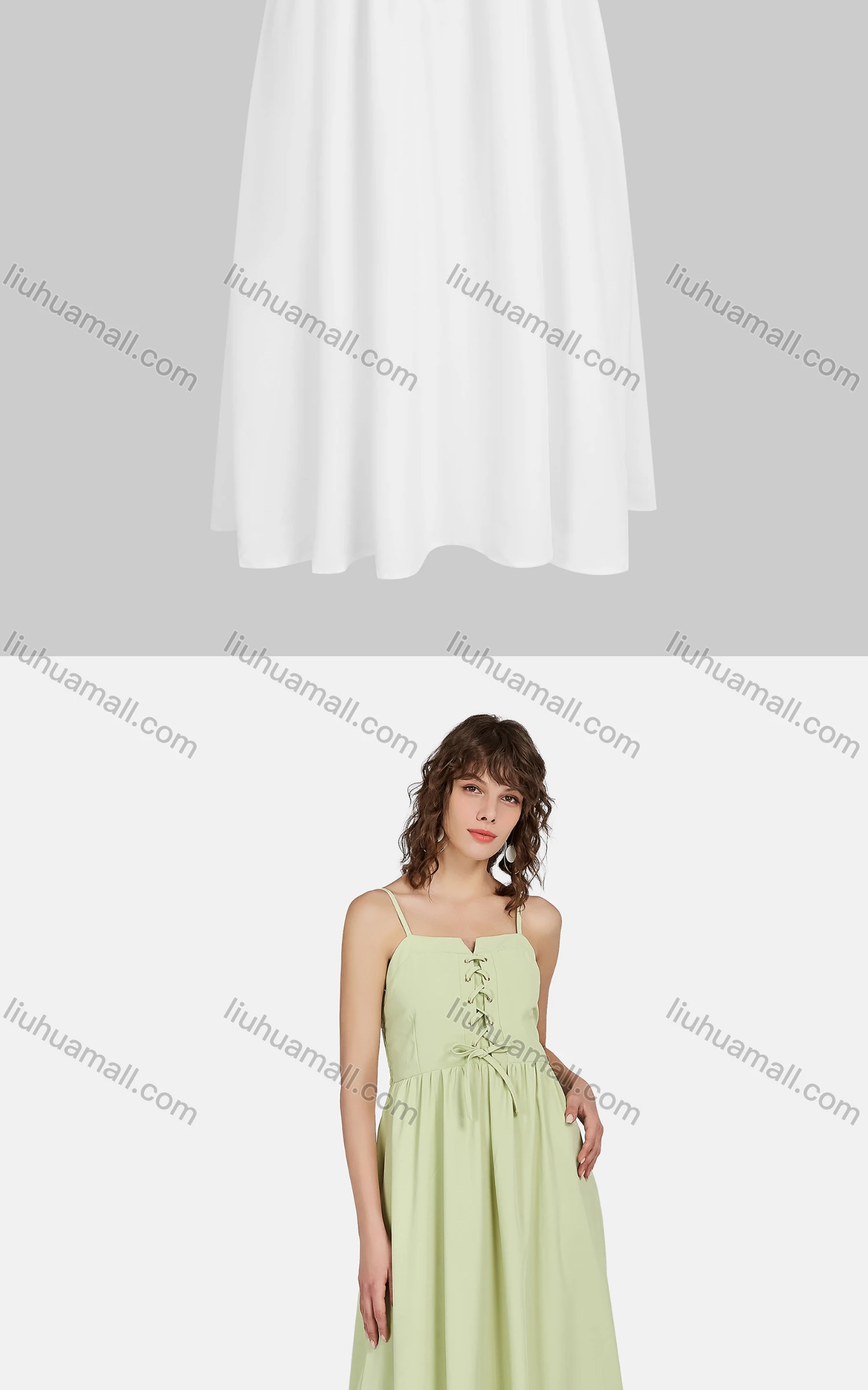 Wholesale Women's Casual Spaghetti Strap Criss Cross Shirred Cami Dress 1009# - Liuhuamall