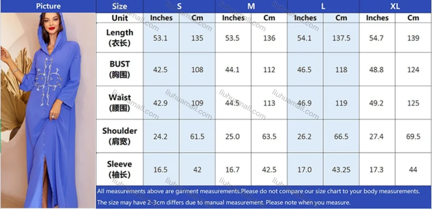 Wholesale Women's Arabic Dubai Muslim Islamic Hooded Plain Split Front Rhinestone Maxi Robe Abaya Dress A129# - Liuhuamall