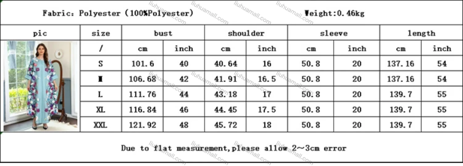 Wholesale Women's Elegant Muslim Islamic Floral Print Pearl Decor Rhinestone Maxi Abaya Dress AB301# - Liuhuamall