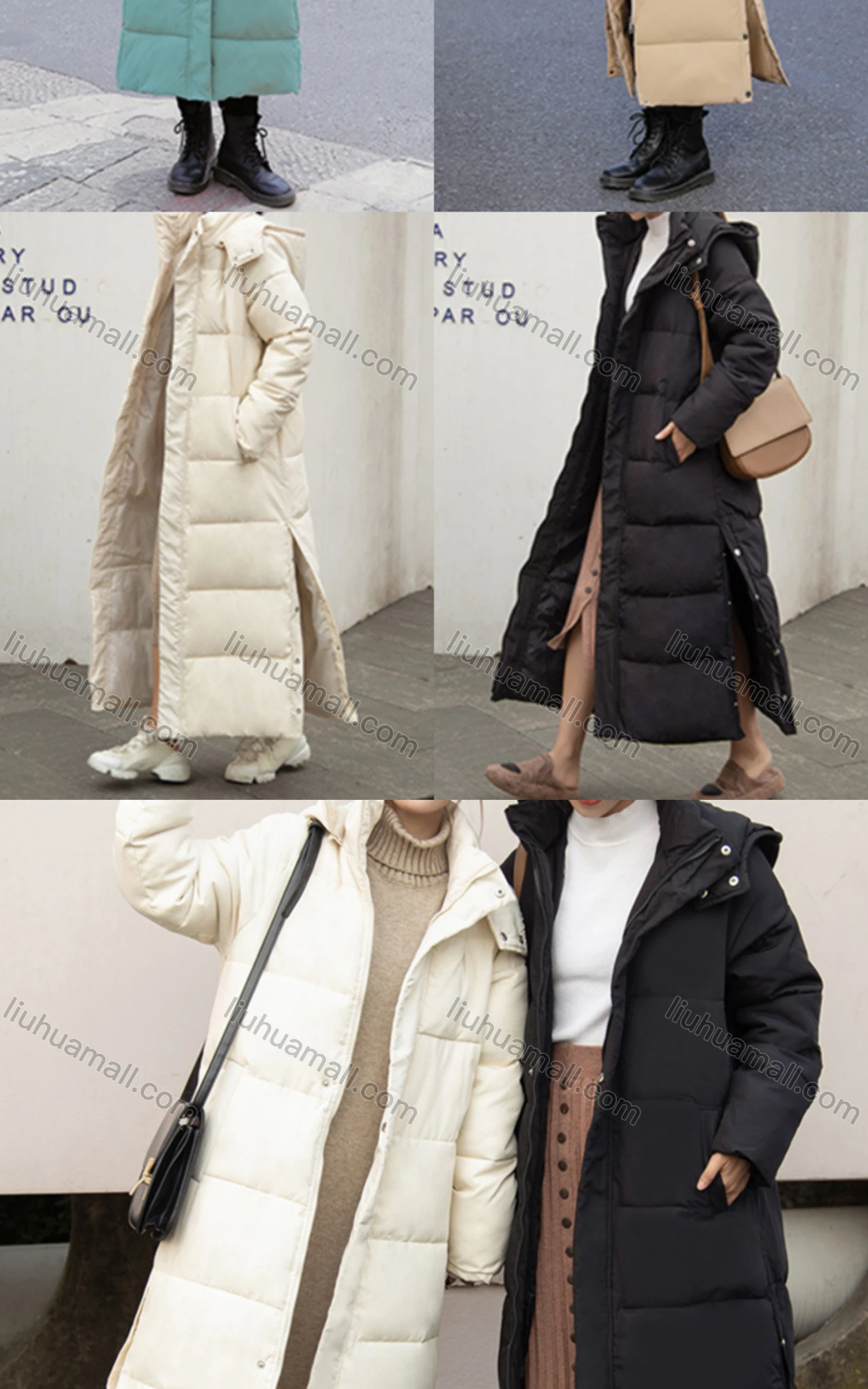 Wholesale Women's Casual Hooded Zipper Front Pockets Split Side Fleece Lined Coat 805# - Liuhuamall
