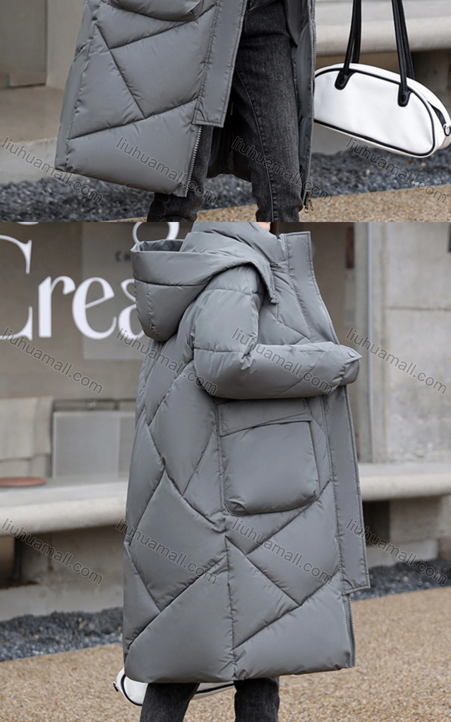 Wholesale Women's Casual Hooded Zipper Front Pockets Thermal Lined Coat 2208# - Liuhuamall