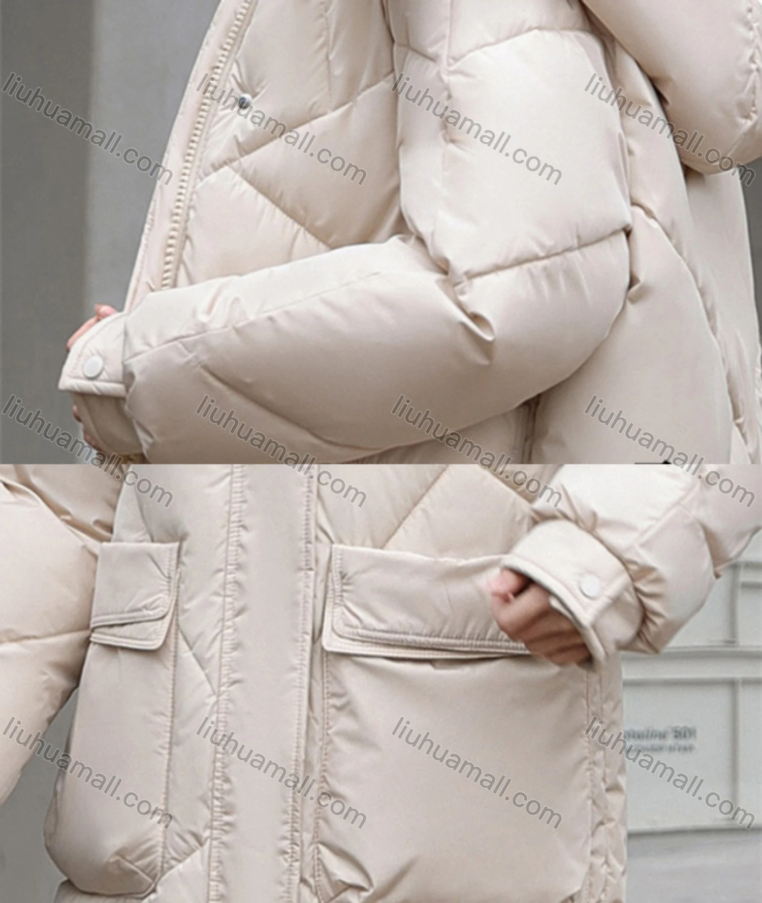 Wholesale Women's Casual Hooded Zipper Front Pockets Thermal Lined Coat 2208# - Liuhuamall
