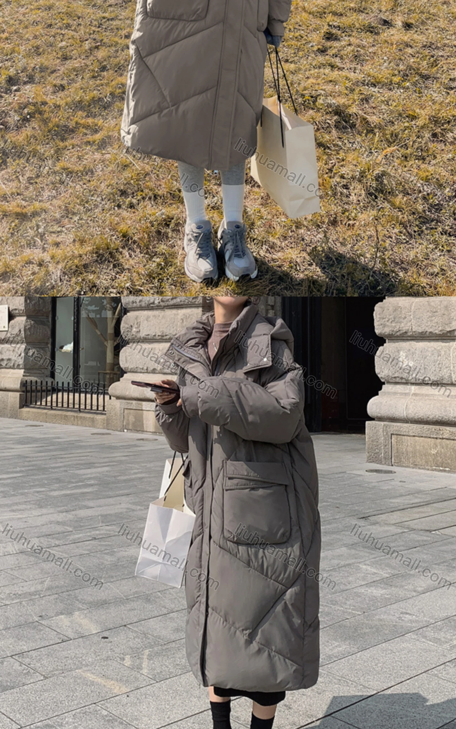 Wholesale Women's Casual Hood Zipper Front Pockets Thermal Lined Coat 22213# - Liuhuamall