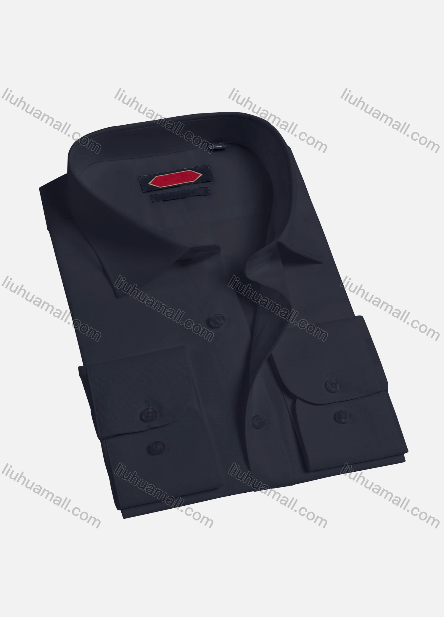 Wholesale Men's Casual Plain Collared Long Sleeve Button Down Shirts K002-1# - Liuhuamall