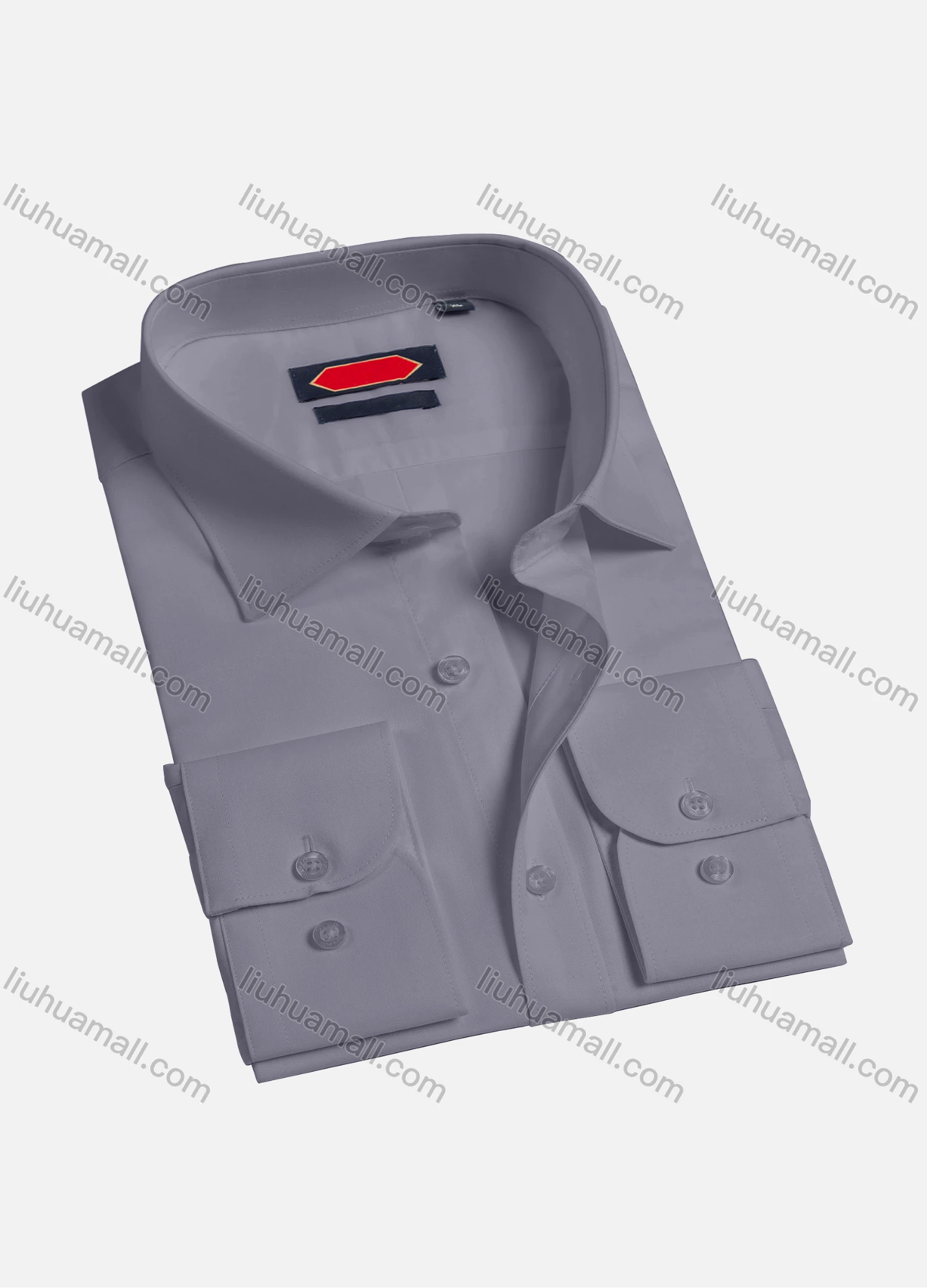 Wholesale Men's Casual Plain Collared Long Sleeve Button Down Shirts K002-1# - Liuhuamall