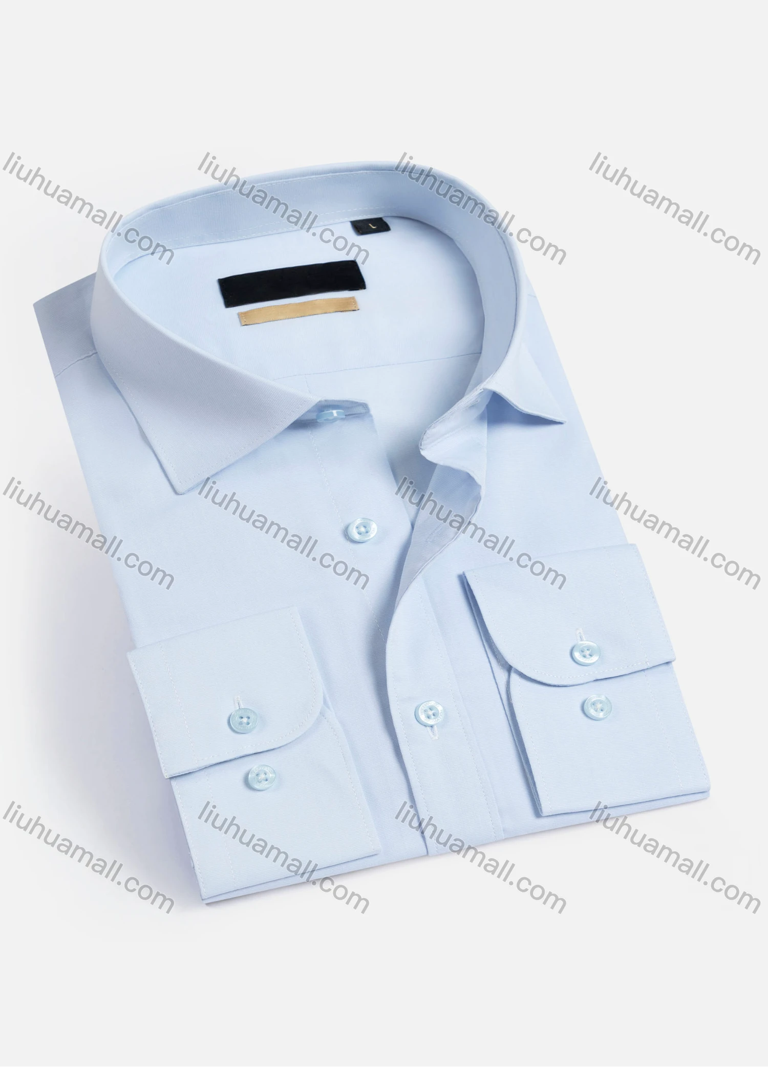 Wholesale Men's Casual Plain Long Sleeve Collared Button Down Shirts HT2230-3# - Liuhuamall