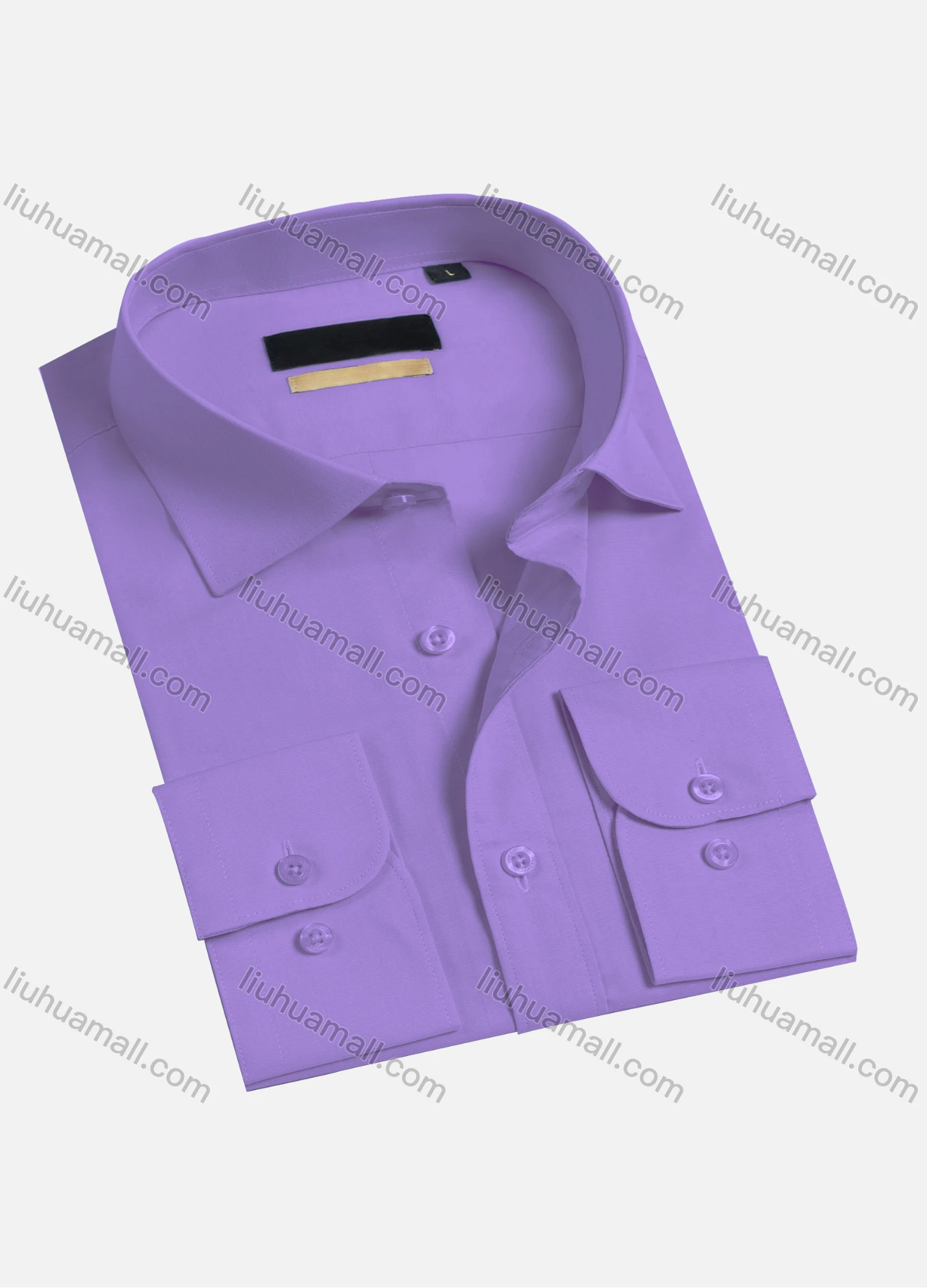 Wholesale Men's Casual Plain Long Sleeve Collared Button Down Shirts HT2230-3# - Liuhuamall