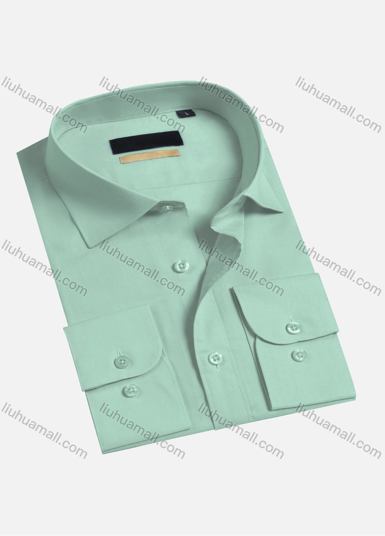 Wholesale Men's Casual Plain Long Sleeve Collared Button Down Shirts HT2230-3# - Liuhuamall