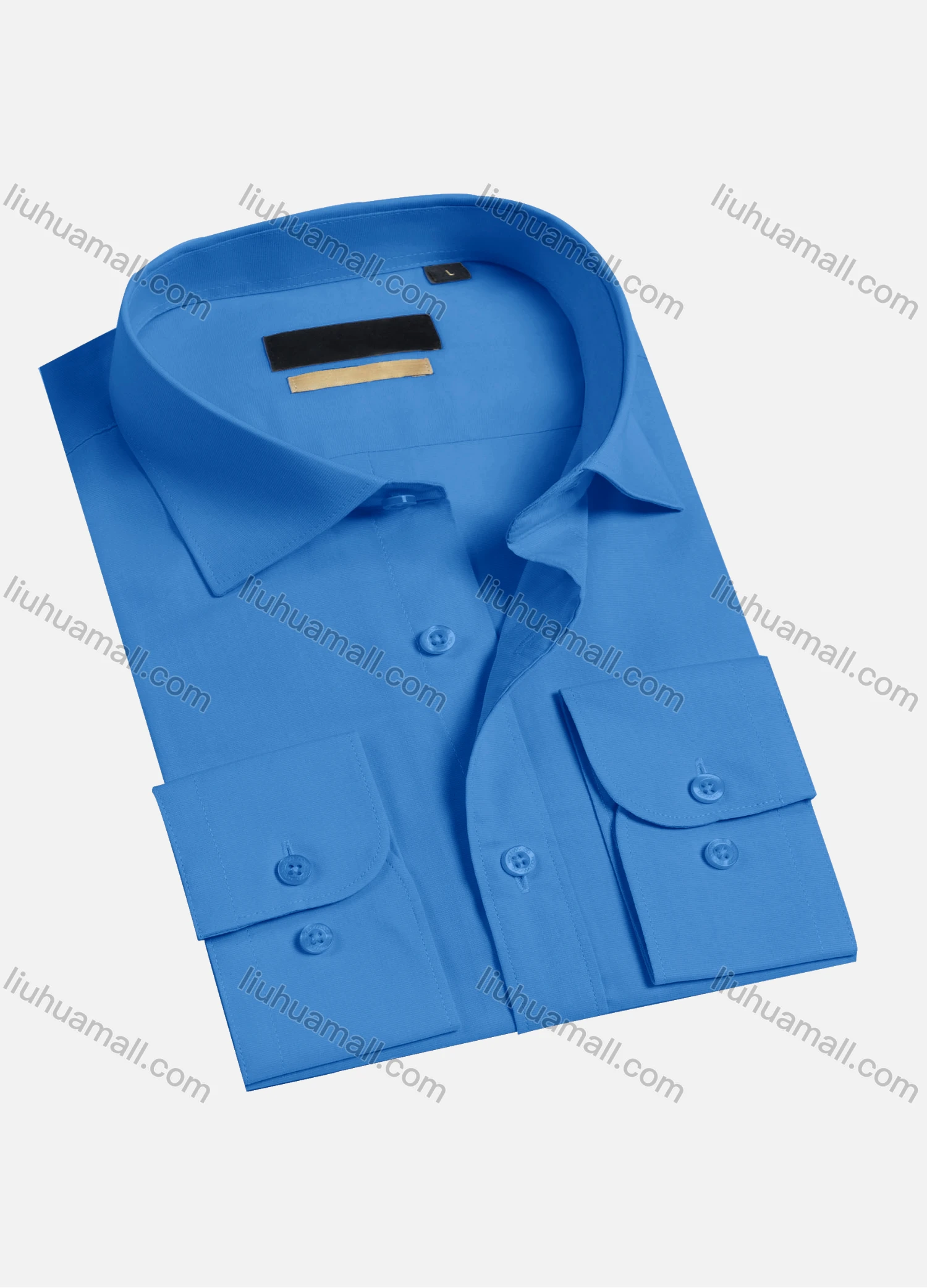 Wholesale Men's Casual Plain Long Sleeve Collared Button Down Shirts HT2230-3# - Liuhuamall