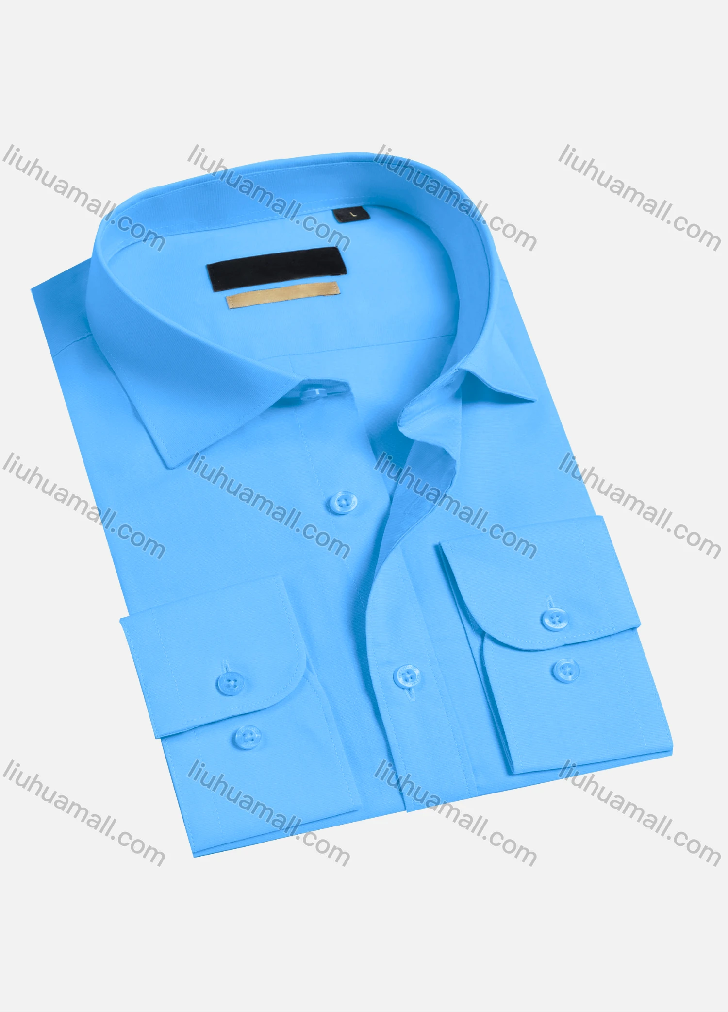 Wholesale Men's Casual Plain Long Sleeve Collared Button Down Shirts HT2230-3# - Liuhuamall