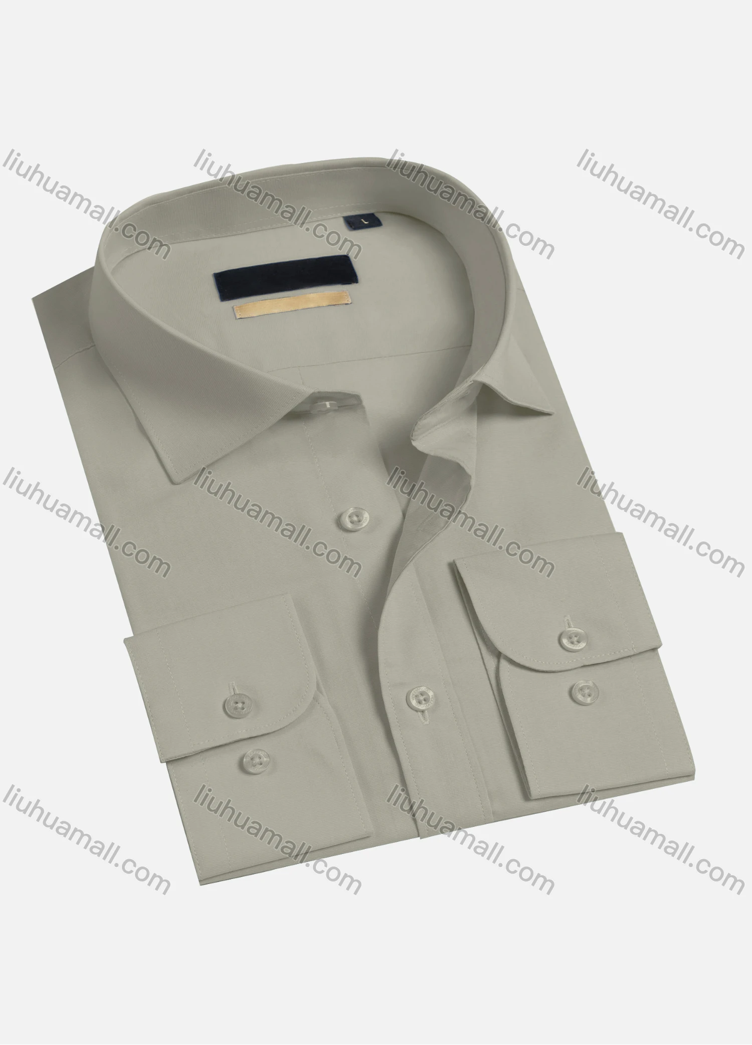 Wholesale Men's Casual Plain Long Sleeve Collared Button Down Shirts HT2230-3# - Liuhuamall