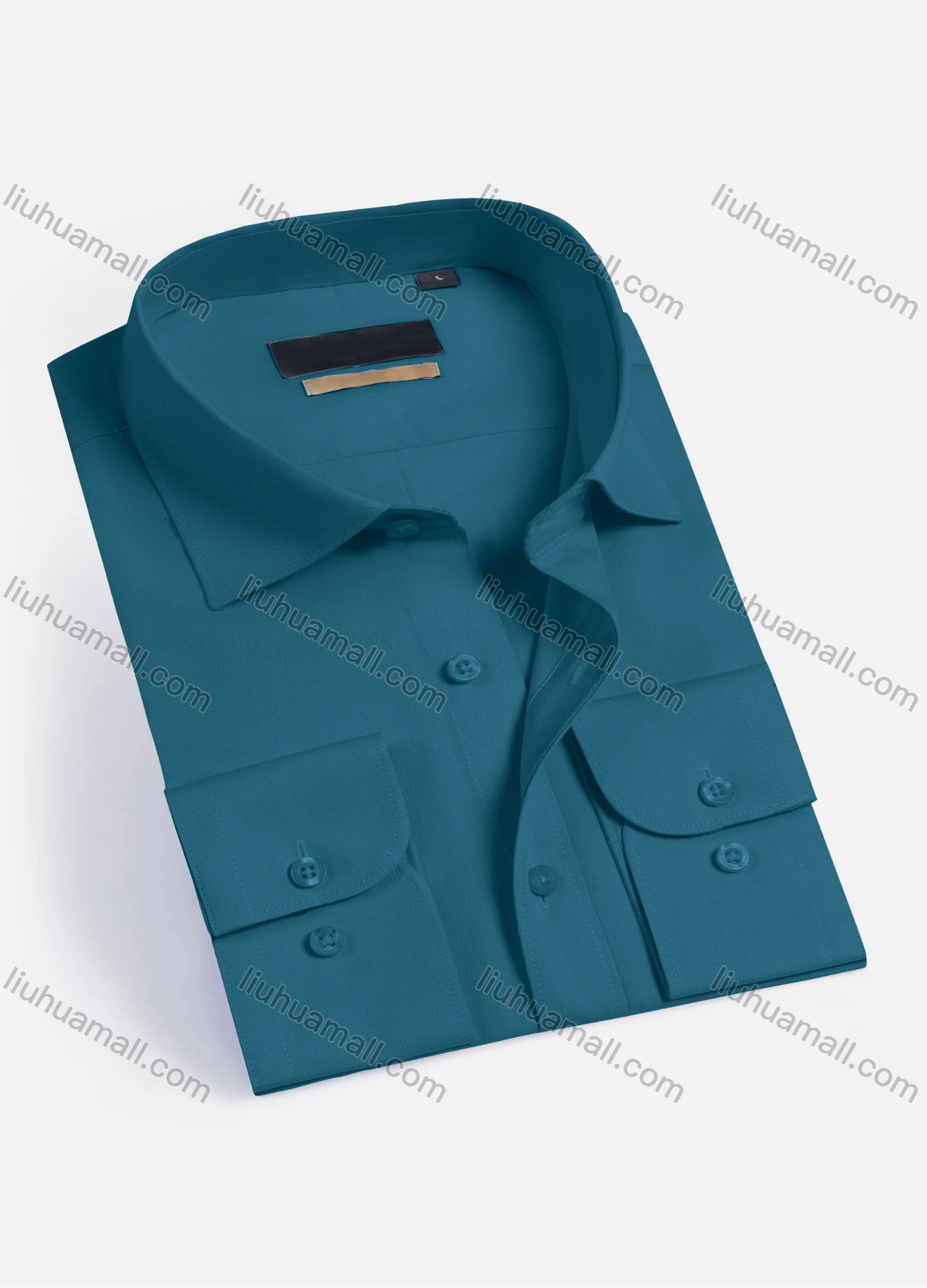 Wholesale Men's Casual Plain Long Sleeve Button Down Collared Shirts HT2225-3# - Liuhuamall