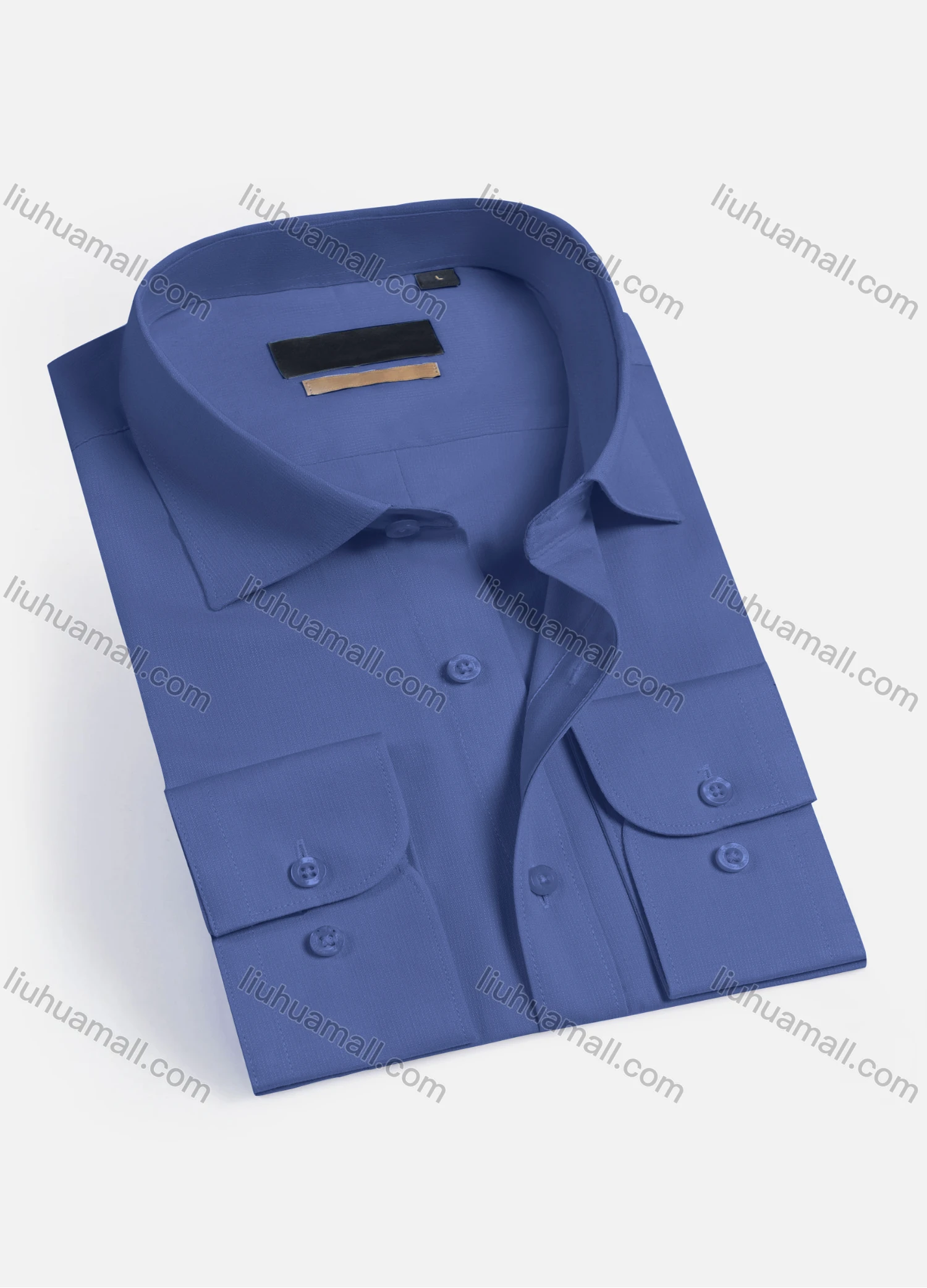 Wholesale Men's Casual Plain Long Sleeve Button Down Collared Shirts HT2225-3# - Liuhuamall