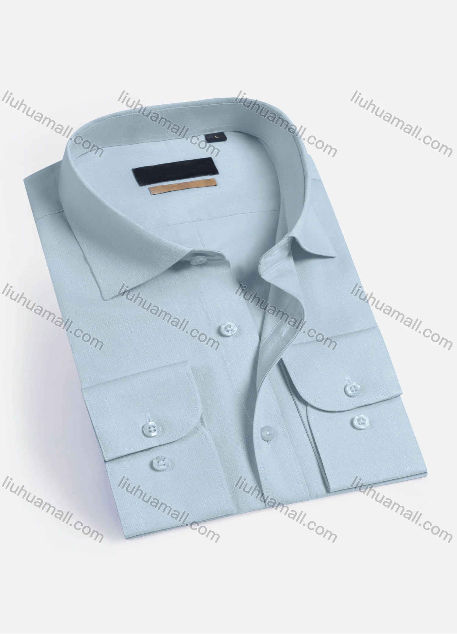 Wholesale Men's Casual Plain Long Sleeve Button Down Collared Shirts HT2225-3# - Liuhuamall