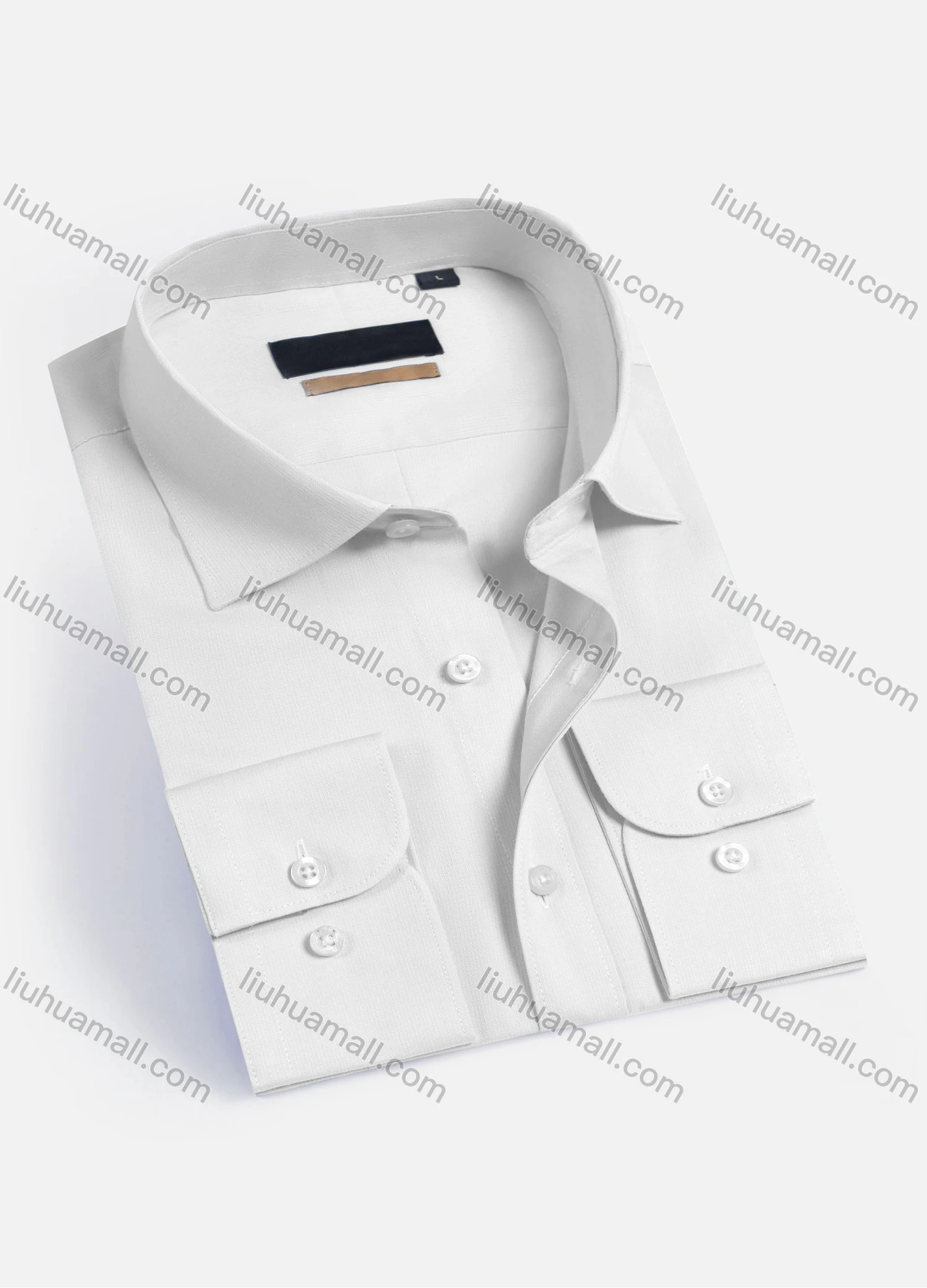 Wholesale Men's Casual Plain Long Sleeve Button Down Collared Shirts HT2225-3# - Liuhuamall