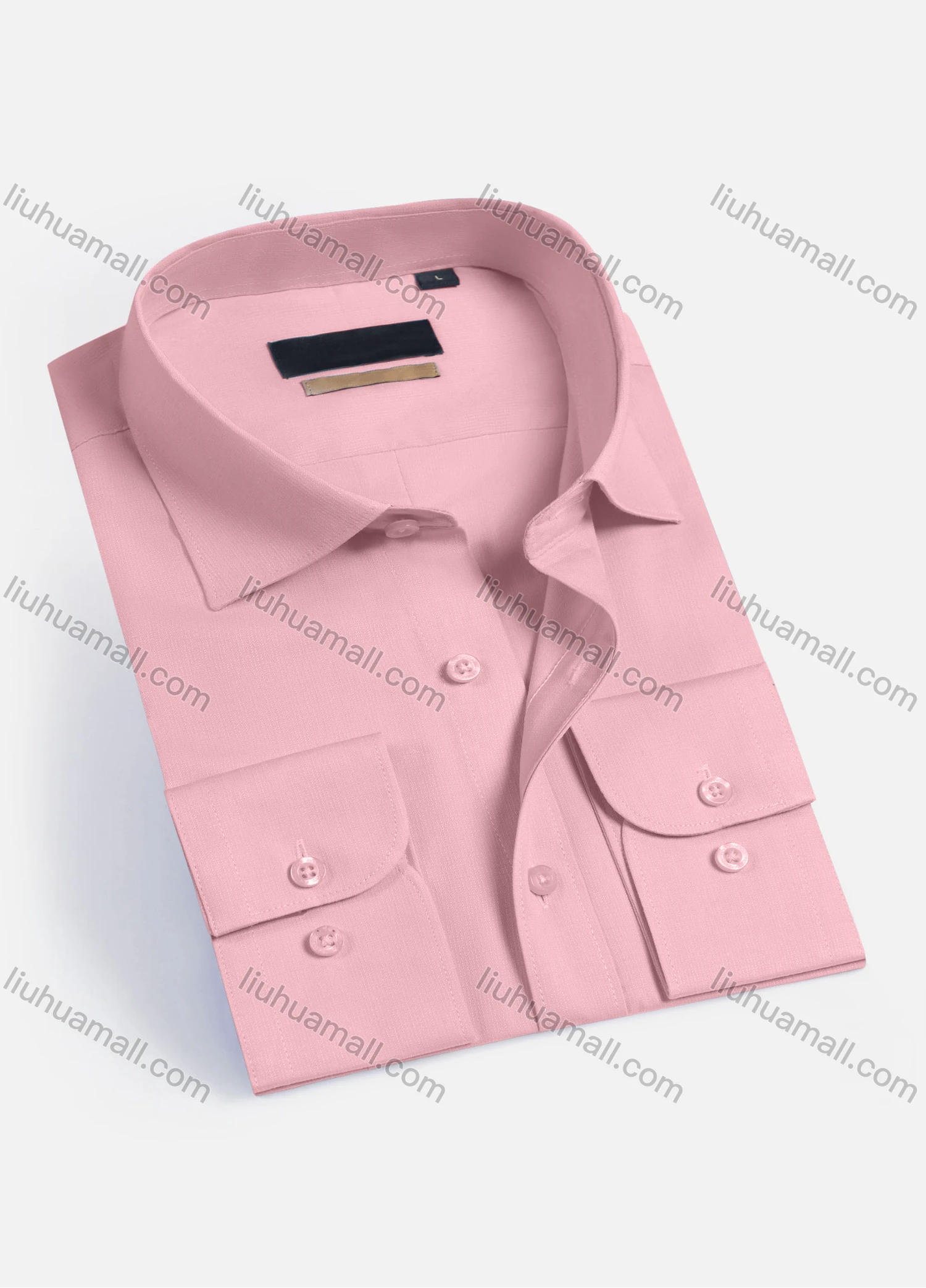 Wholesale Men's Casual Plain Long Sleeve Button Down Collared Shirts HT2225-3# - Liuhuamall