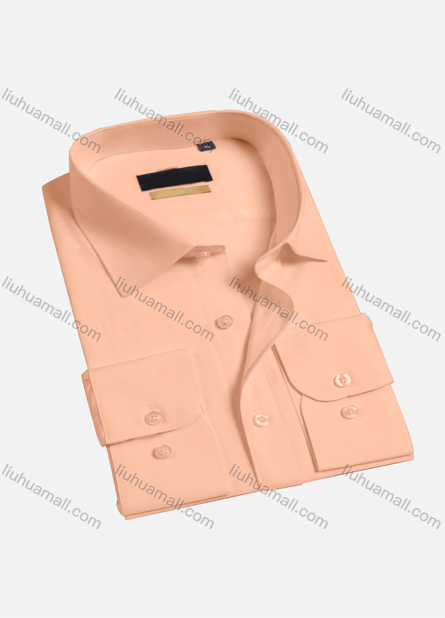 Wholesale Men's Casual Plain Long Sleeve Button Down Collared Shirts HT2225-1# - Liuhuamall