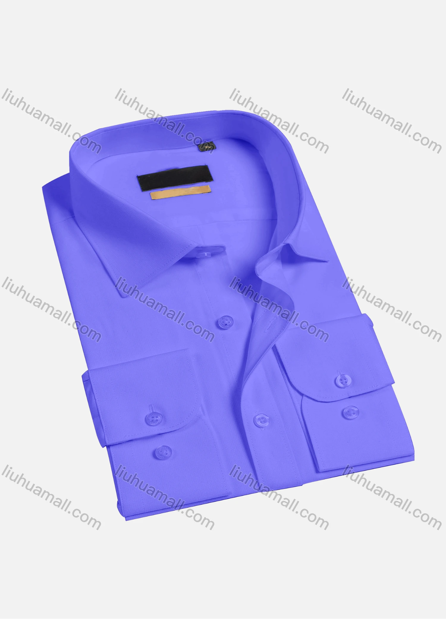 Wholesale Men's Casual Plain Long Sleeve Button Down Collared Shirts HT2225-1# - Liuhuamall