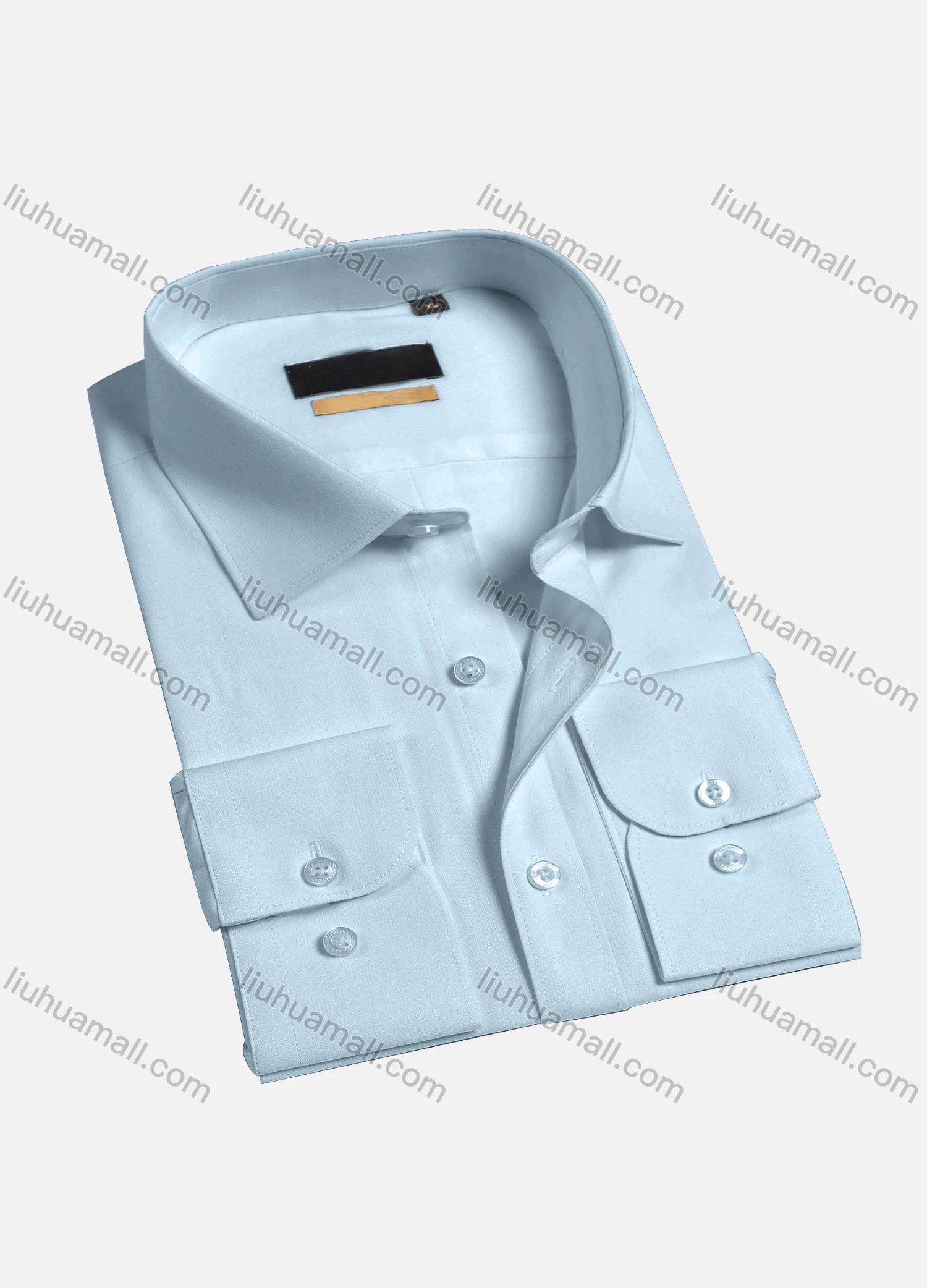 Wholesale Men's Casual Plain Long Sleeve Button Down Collared Shirts HT2225-1# - Liuhuamall