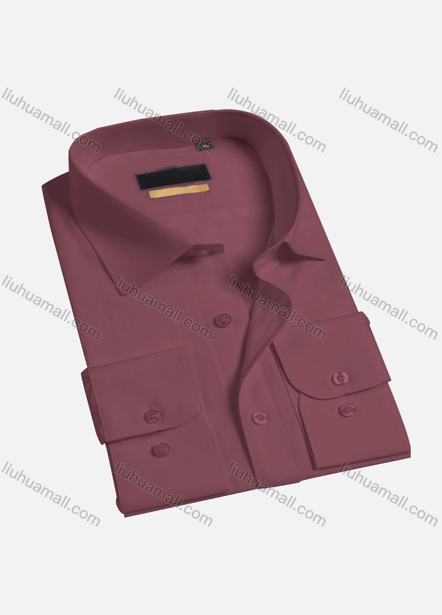 Wholesale Men's Casual Plain Long Sleeve Button Down Collared Shirts HT2225-1# - Liuhuamall