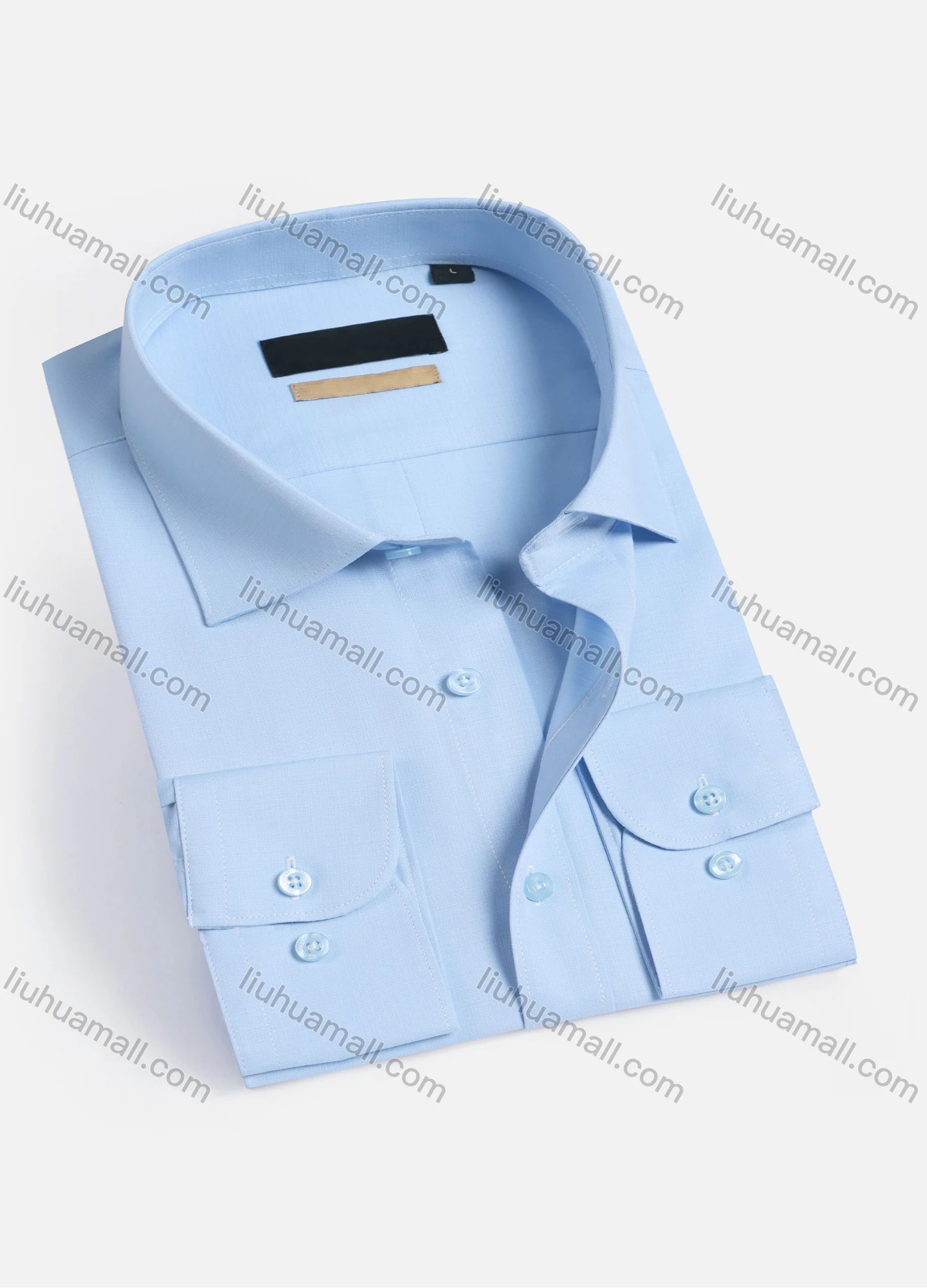 Wholesale Men's Casual Plain Long Sleeve Button Down Shirts Collared HT1952-4# - Liuhuamall
