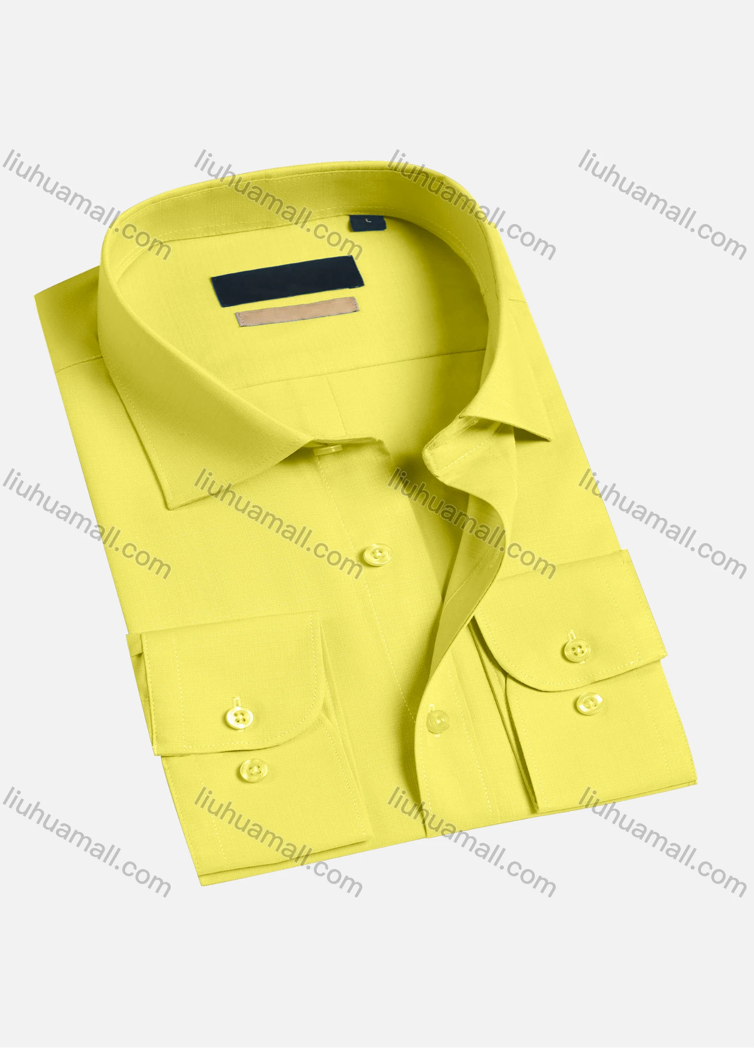 Wholesale Men's Casual Plain Long Sleeve Button Down Shirts Collared HT1952-4# - Liuhuamall