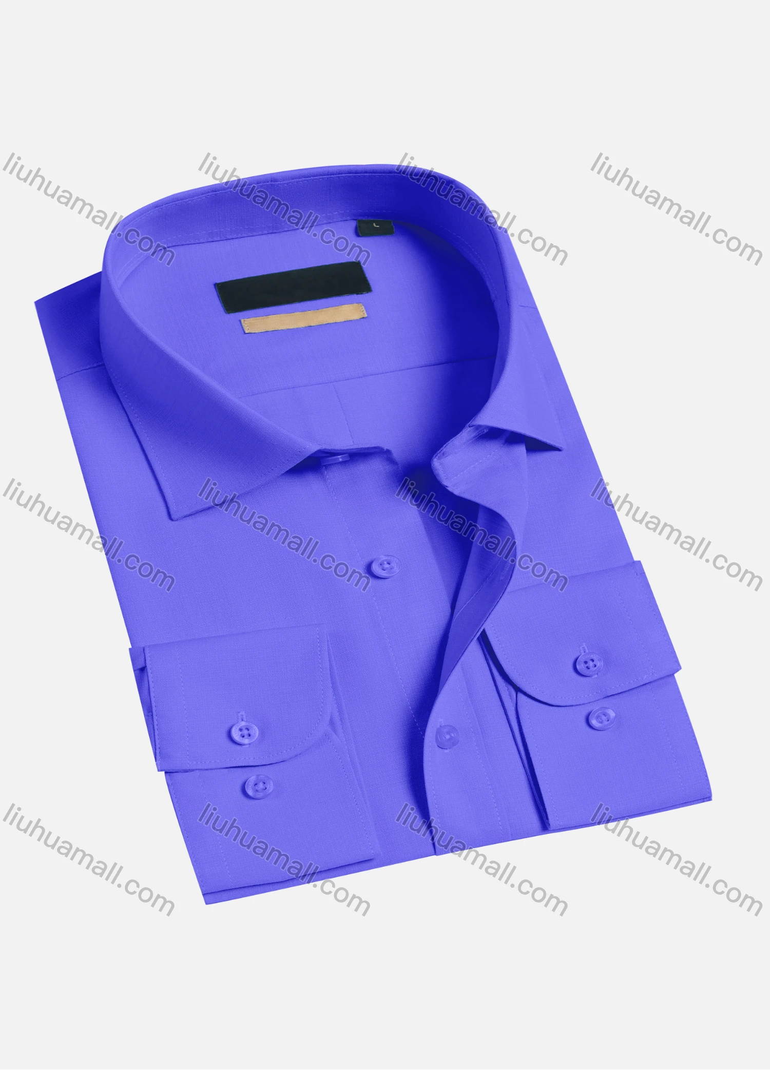 Wholesale Men's Casual Plain Long Sleeve Button Down Shirts Collared HT1952-4# - Liuhuamall