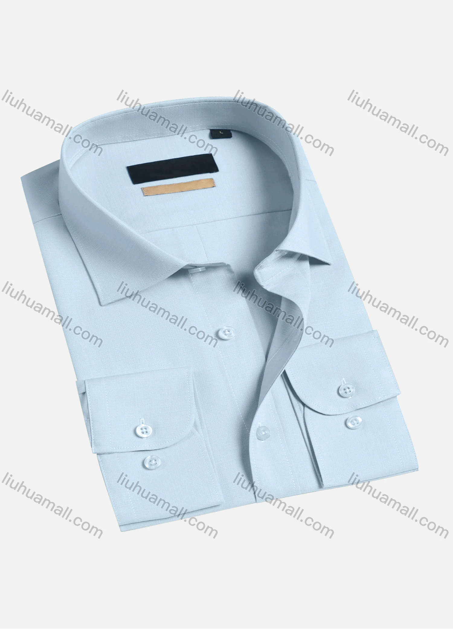 Wholesale Men's Casual Plain Long Sleeve Button Down Shirts Collared HT1952-4# - Liuhuamall