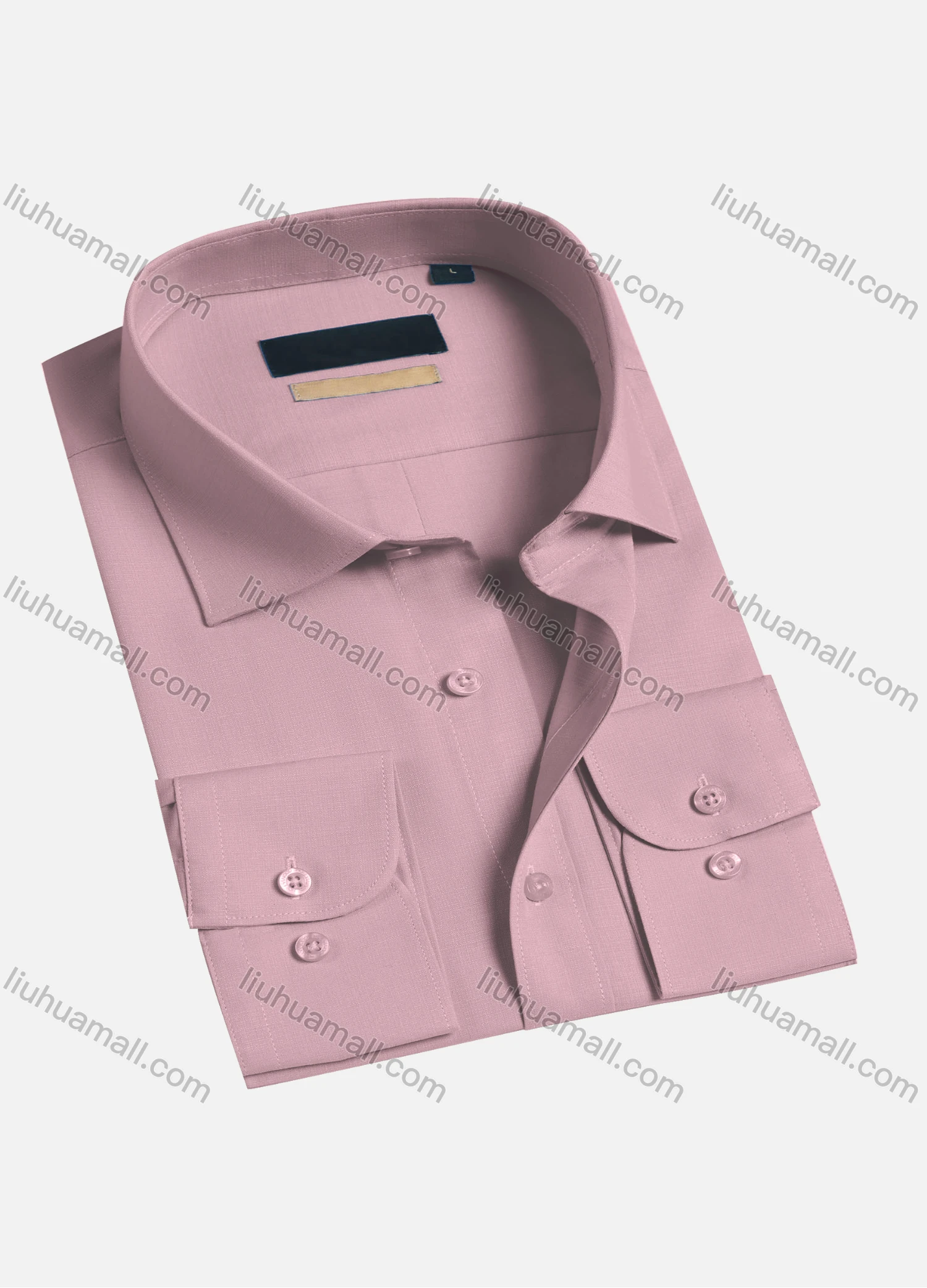 Wholesale Men's Casual Plain Long Sleeve Button Down Shirts Collared HT1952-4# - Liuhuamall