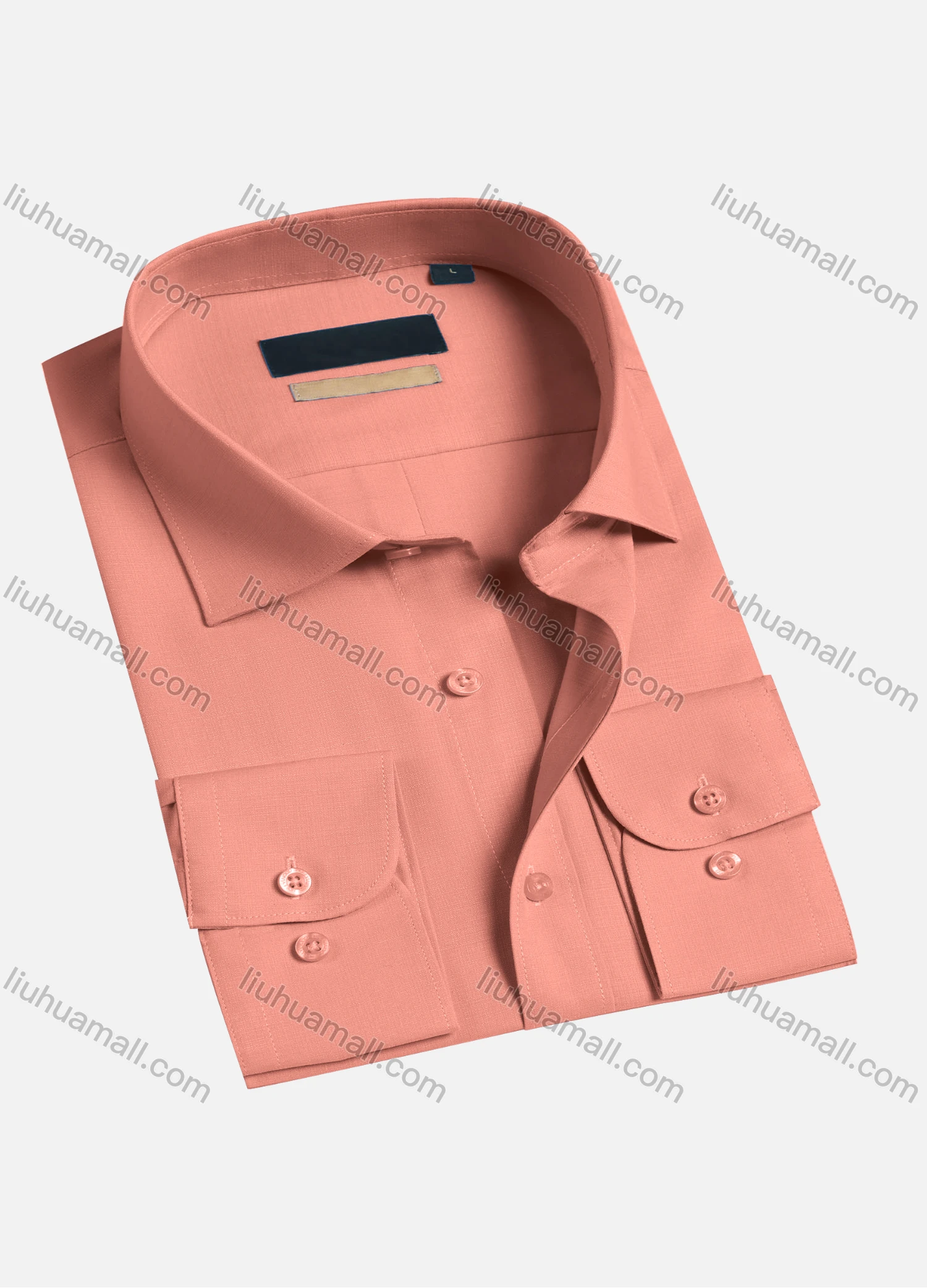 Wholesale Men's Casual Plain Long Sleeve Button Down Shirts Collared HT1952-4# - Liuhuamall