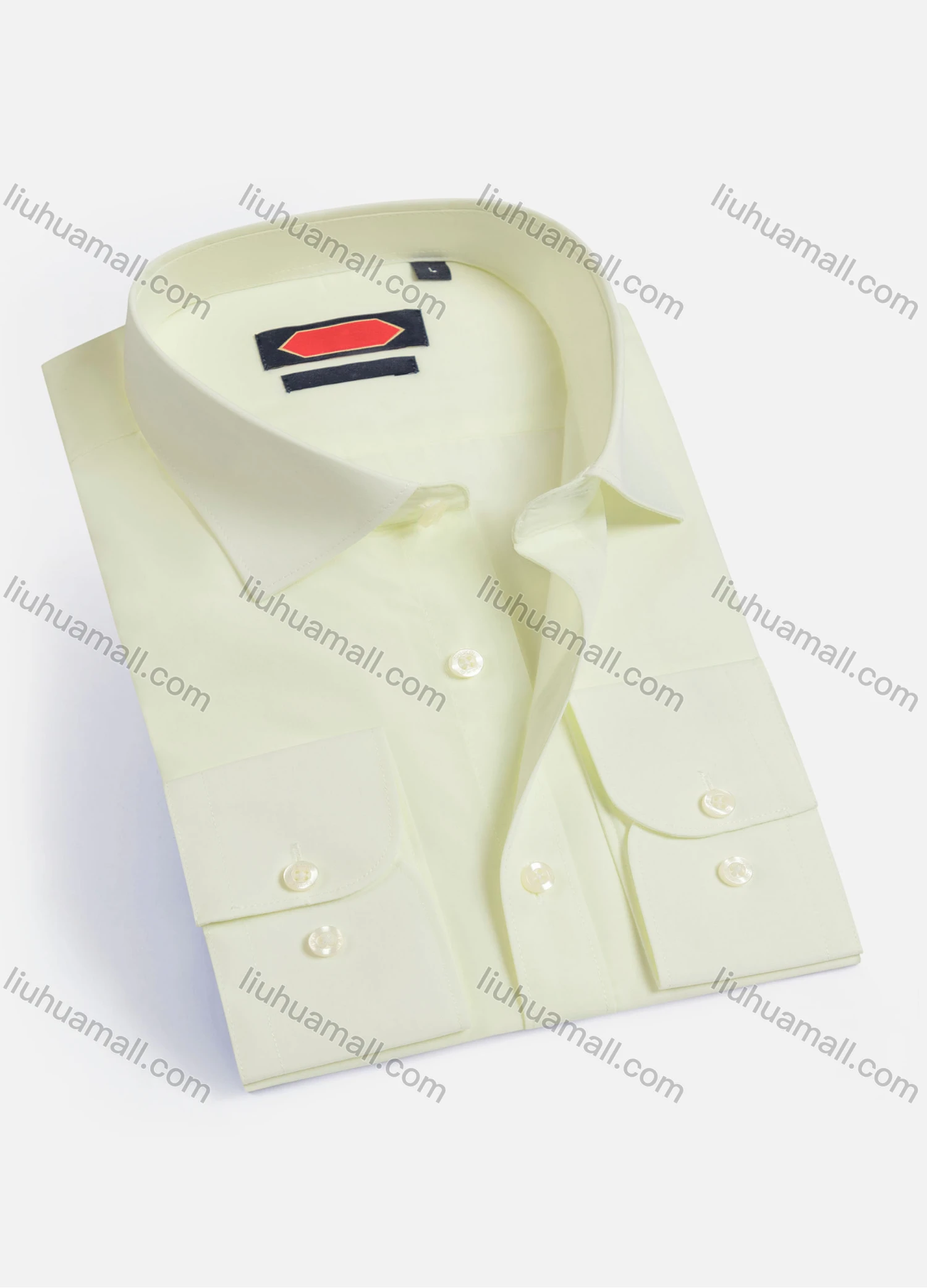 Wholesale Men's Casual Plain Button Down Long Sleeve Collared Shirts 7588-11# - Liuhuamall
