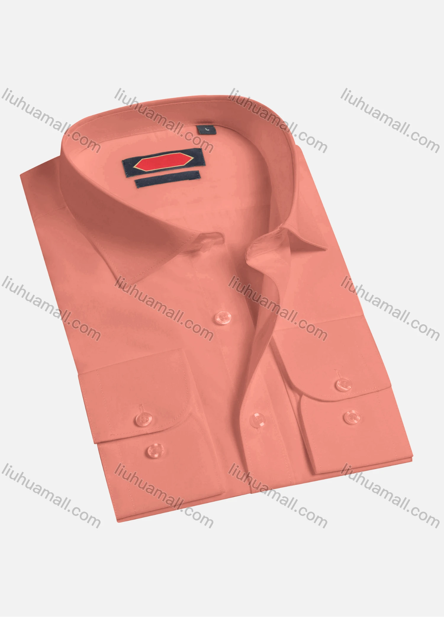 Wholesale Men's Casual Plain Button Down Long Sleeve Collared Shirts 7588-11# - Liuhuamall