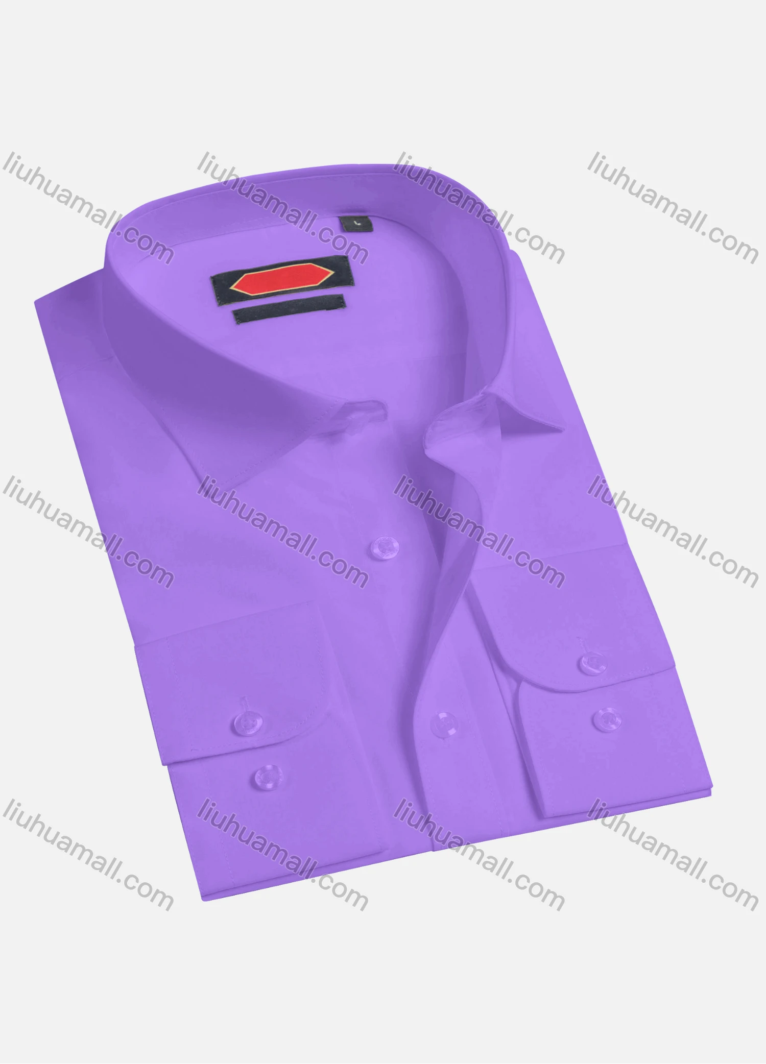 Wholesale Men's Casual Plain Button Down Long Sleeve Collared Shirts 7588-11# - Liuhuamall