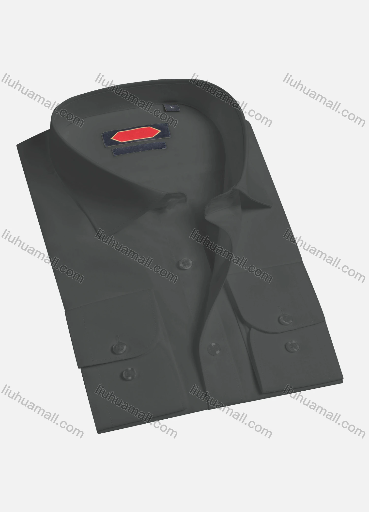 Wholesale Men's Casual Plain Button Down Long Sleeve Collared Shirts 7588-11# - Liuhuamall