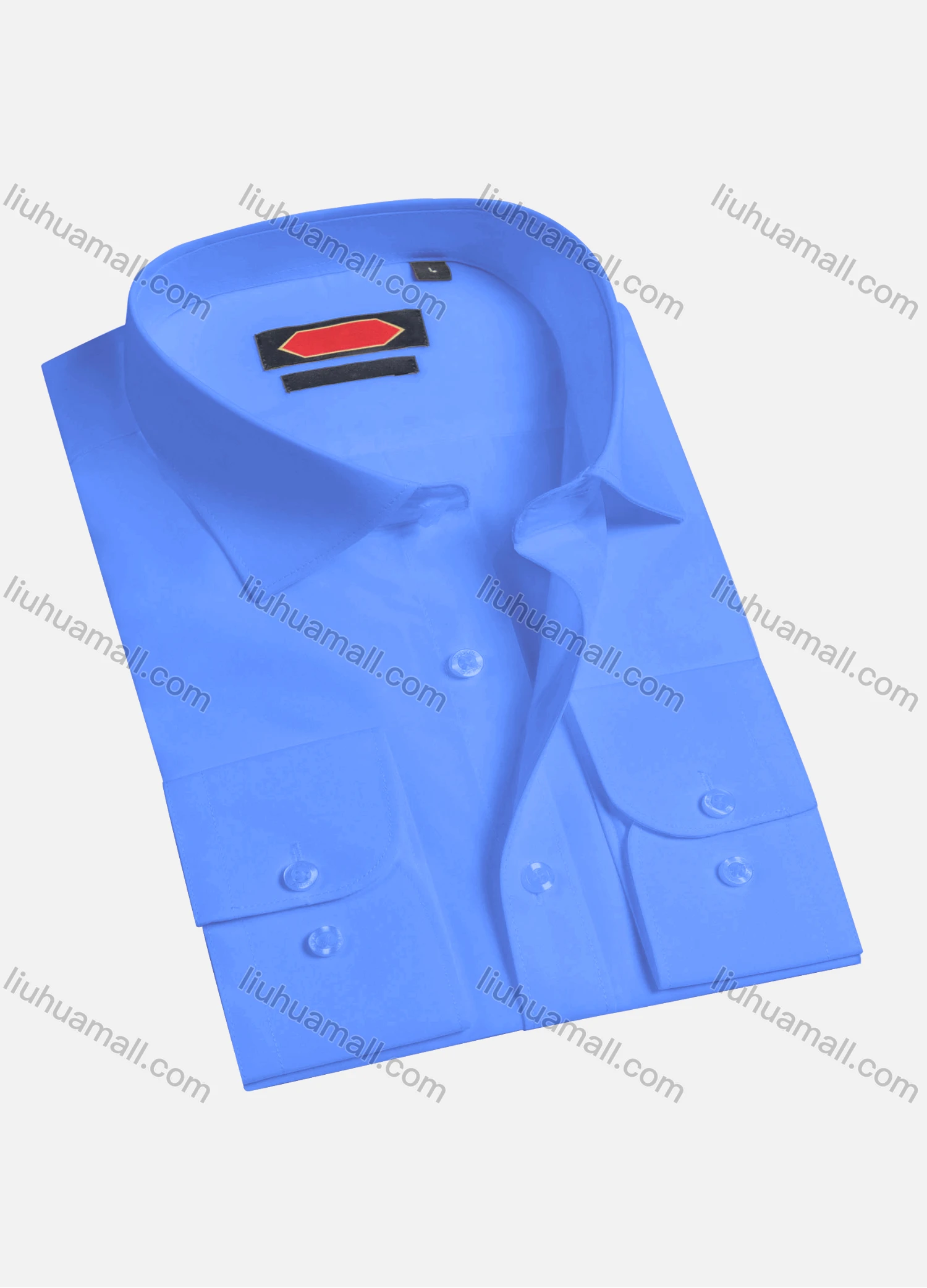 Wholesale Men's Casual Plain Button Down Long Sleeve Collared Shirts 7588-11# - Liuhuamall